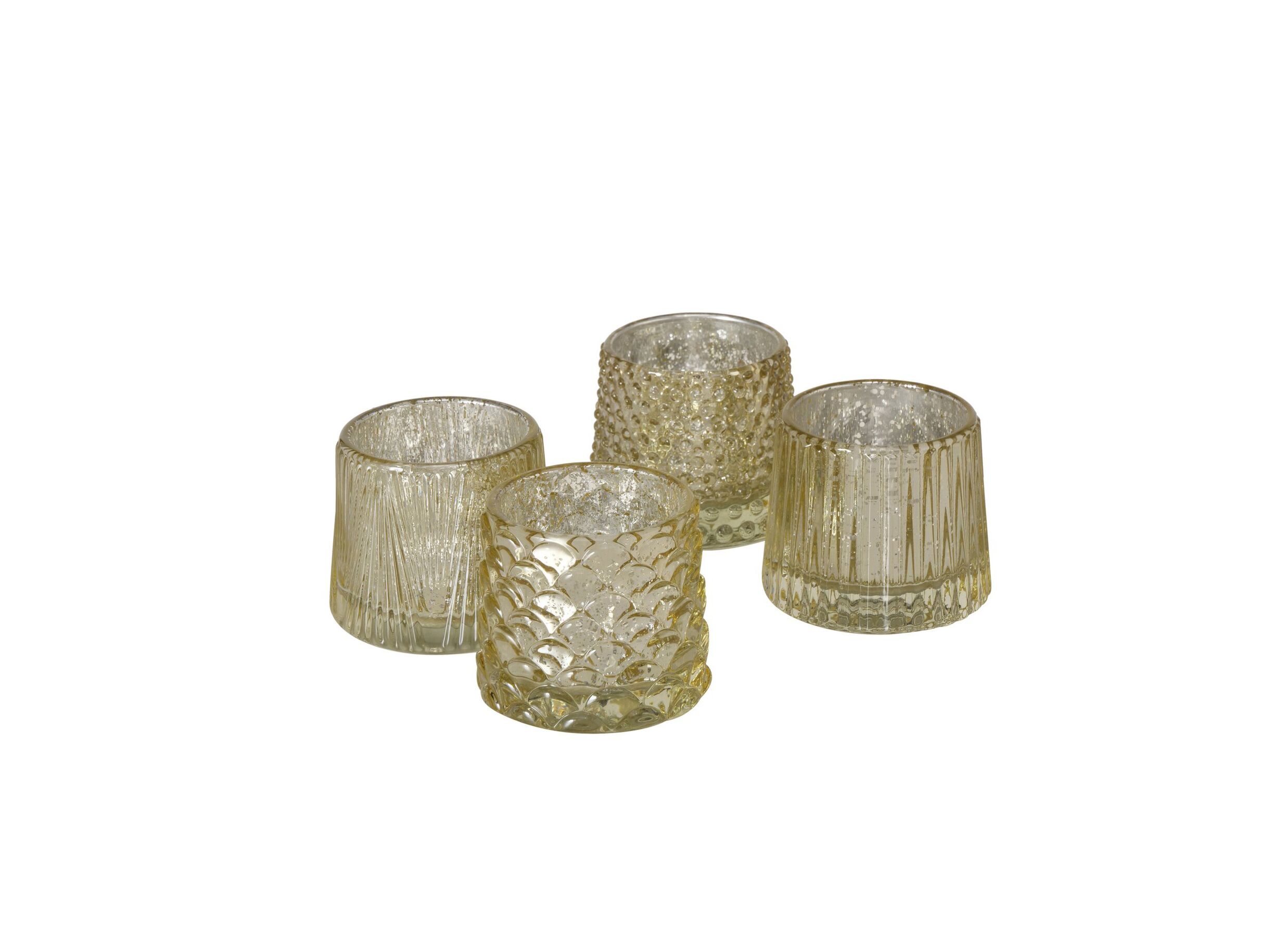 Theelichthouder Sabena H7cm goud