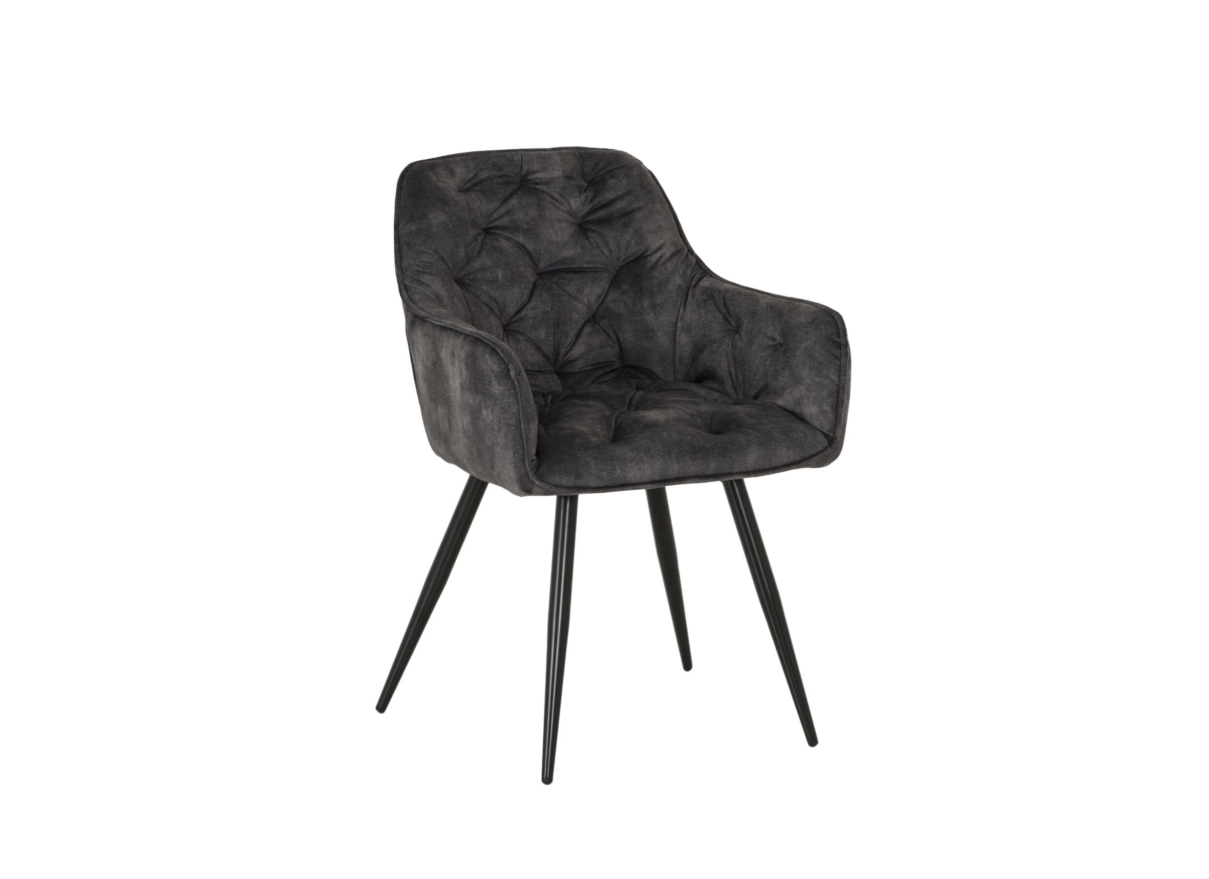 Stoel Sylt 56x60x83cm - stof - grijs