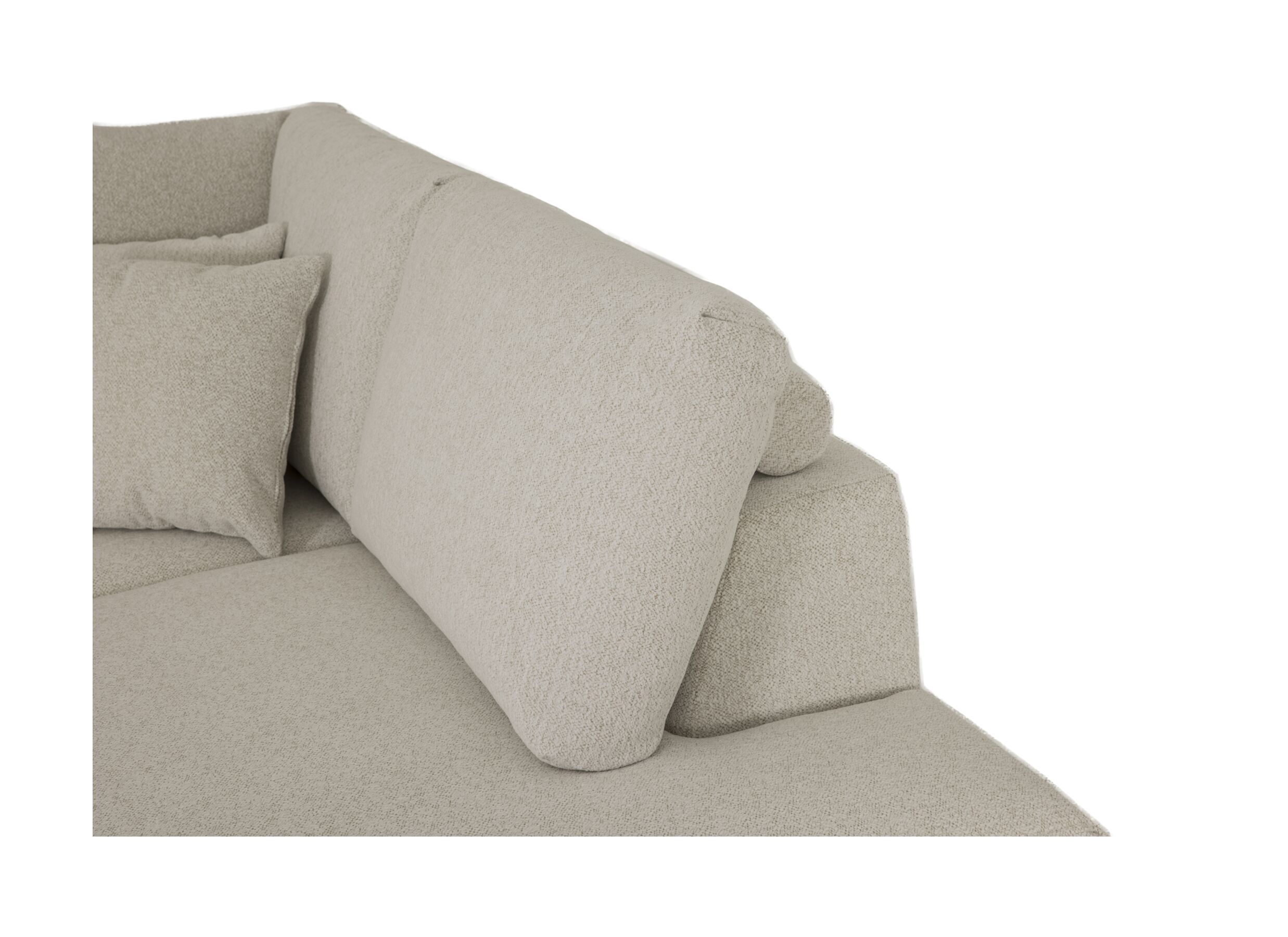 Detailfoto - Hoeksalon Celaya 298x223cm - chenille - ecru