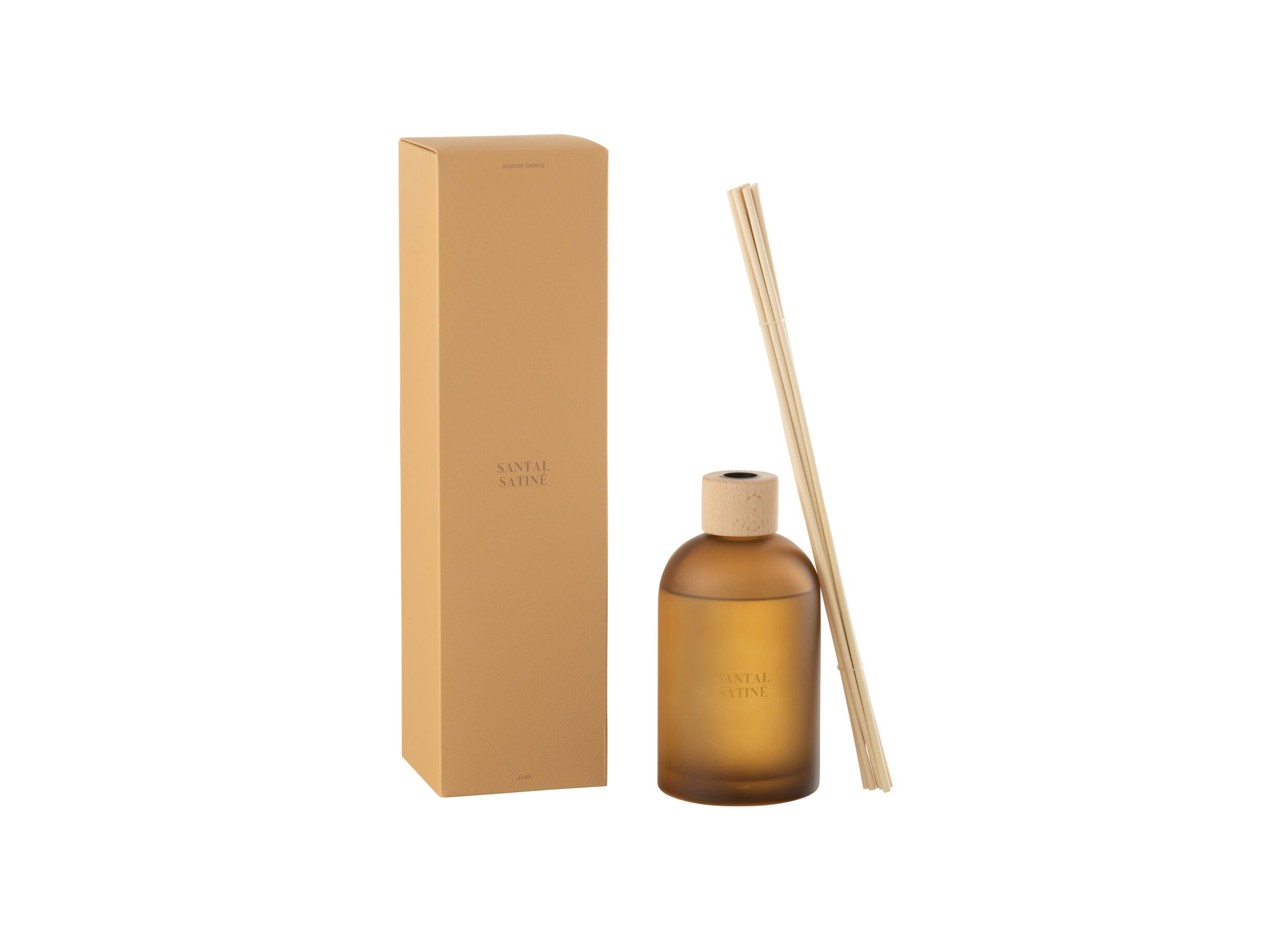 Aperçu - Bâtonnets parfumés Accords Essentiels Santal Satiné 9,5x9,5x35,5cm - verre - jaune