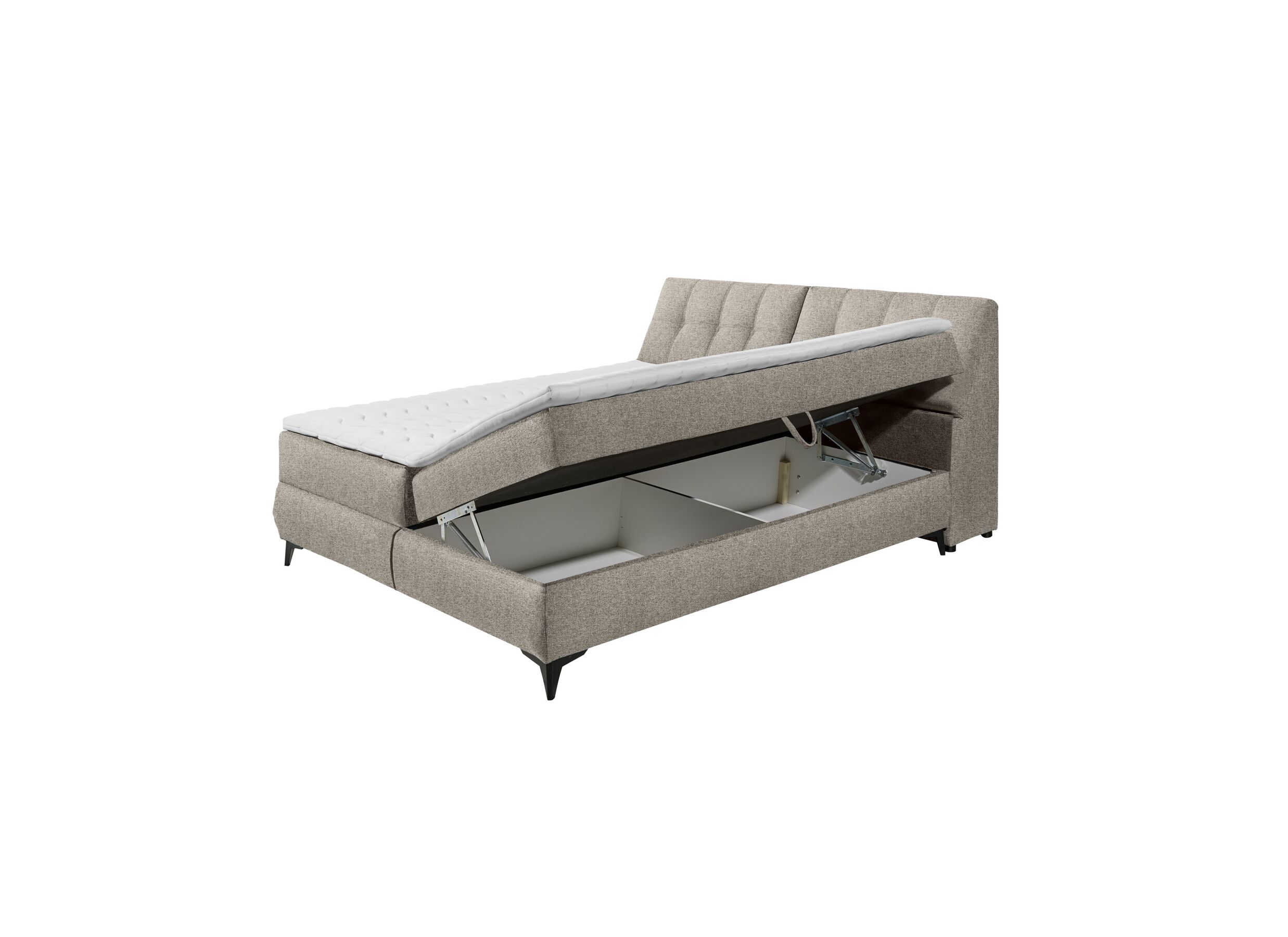 Indeling - Bedbox Atlantis 180x200cm met opbergruimte stof zand