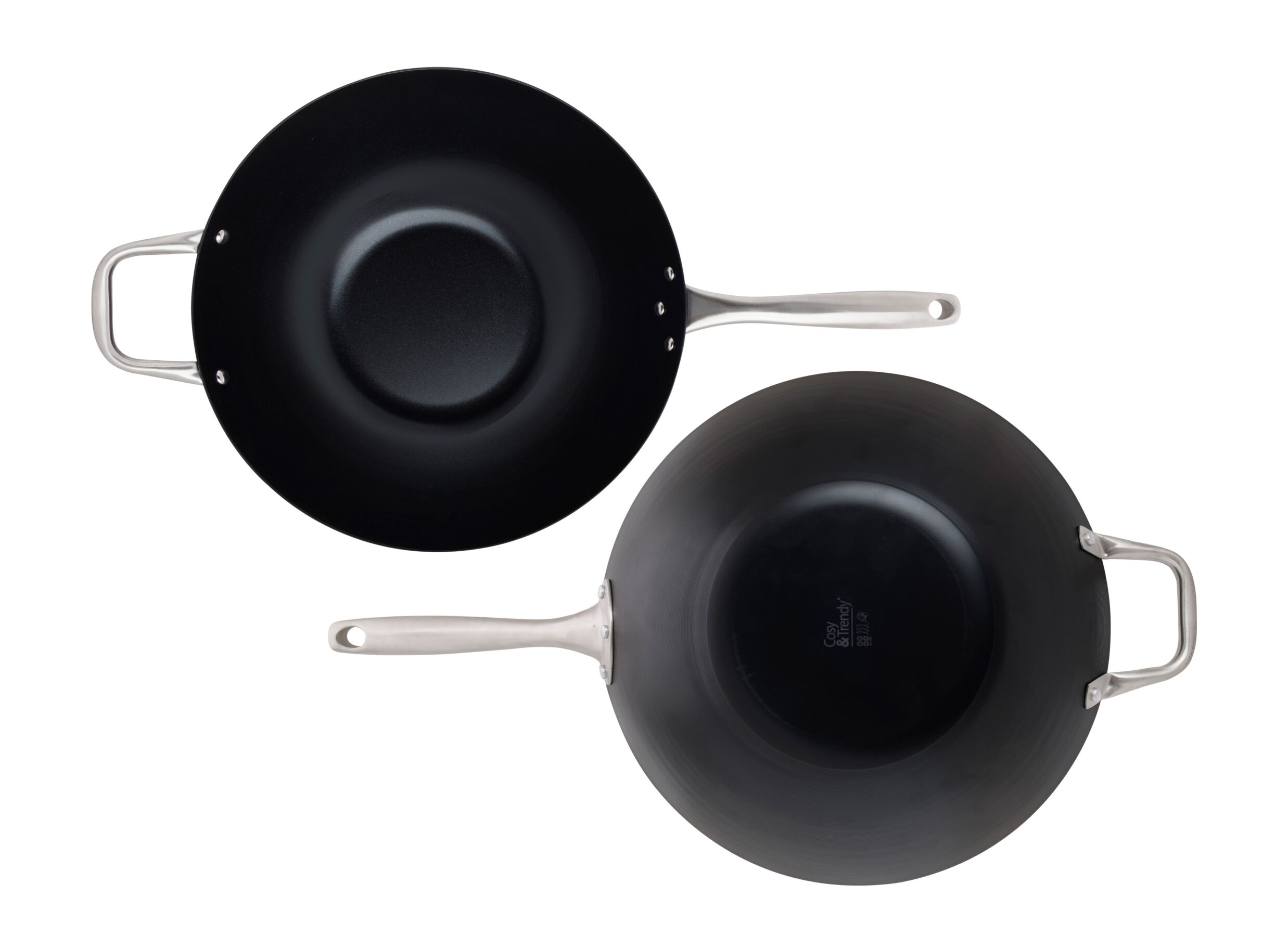 Aperçu - Wok Fusion Pro Ø36cm - acier au carbone - noir et argent