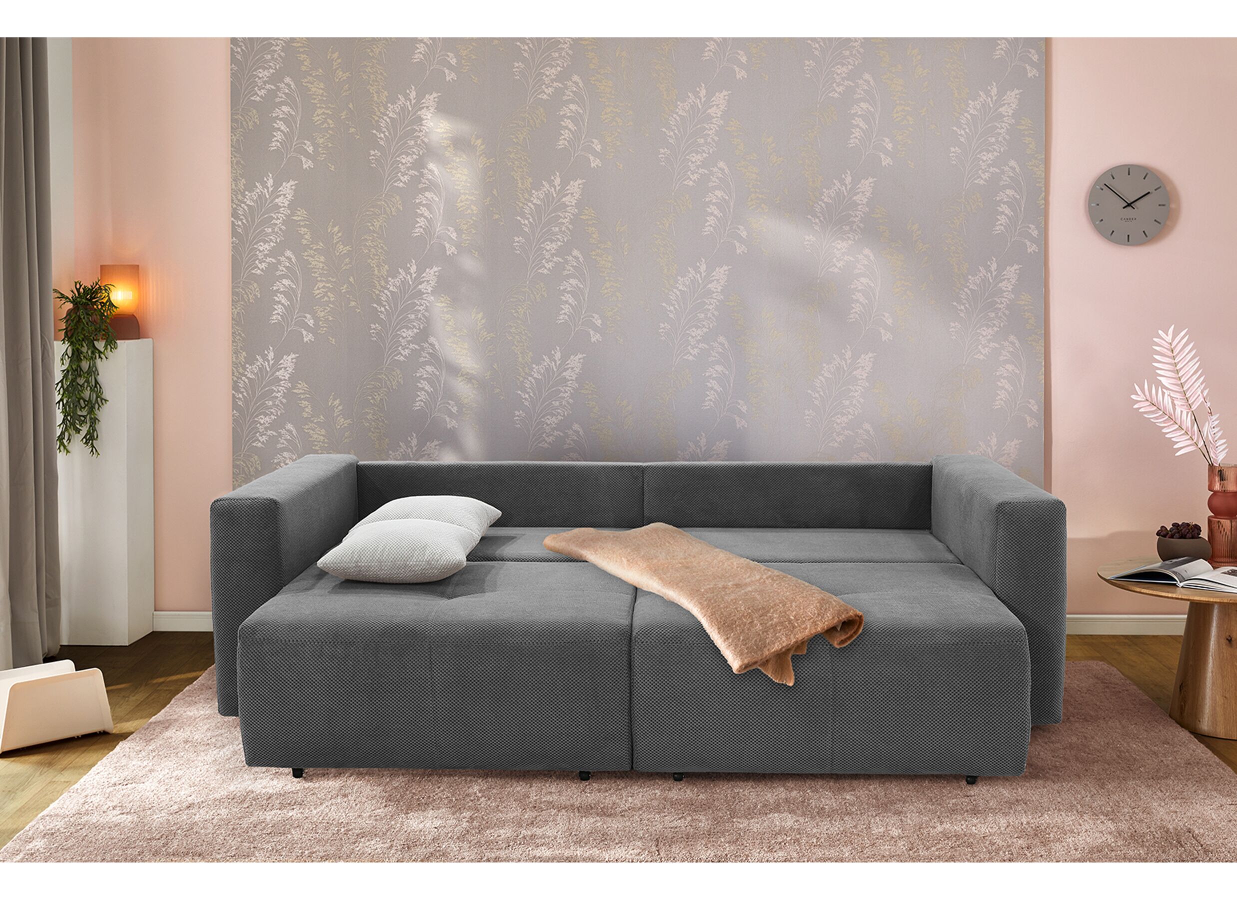 Sfeerfoto - Zetel Relax Bigsofa 4-zit - stof - donkergrijs