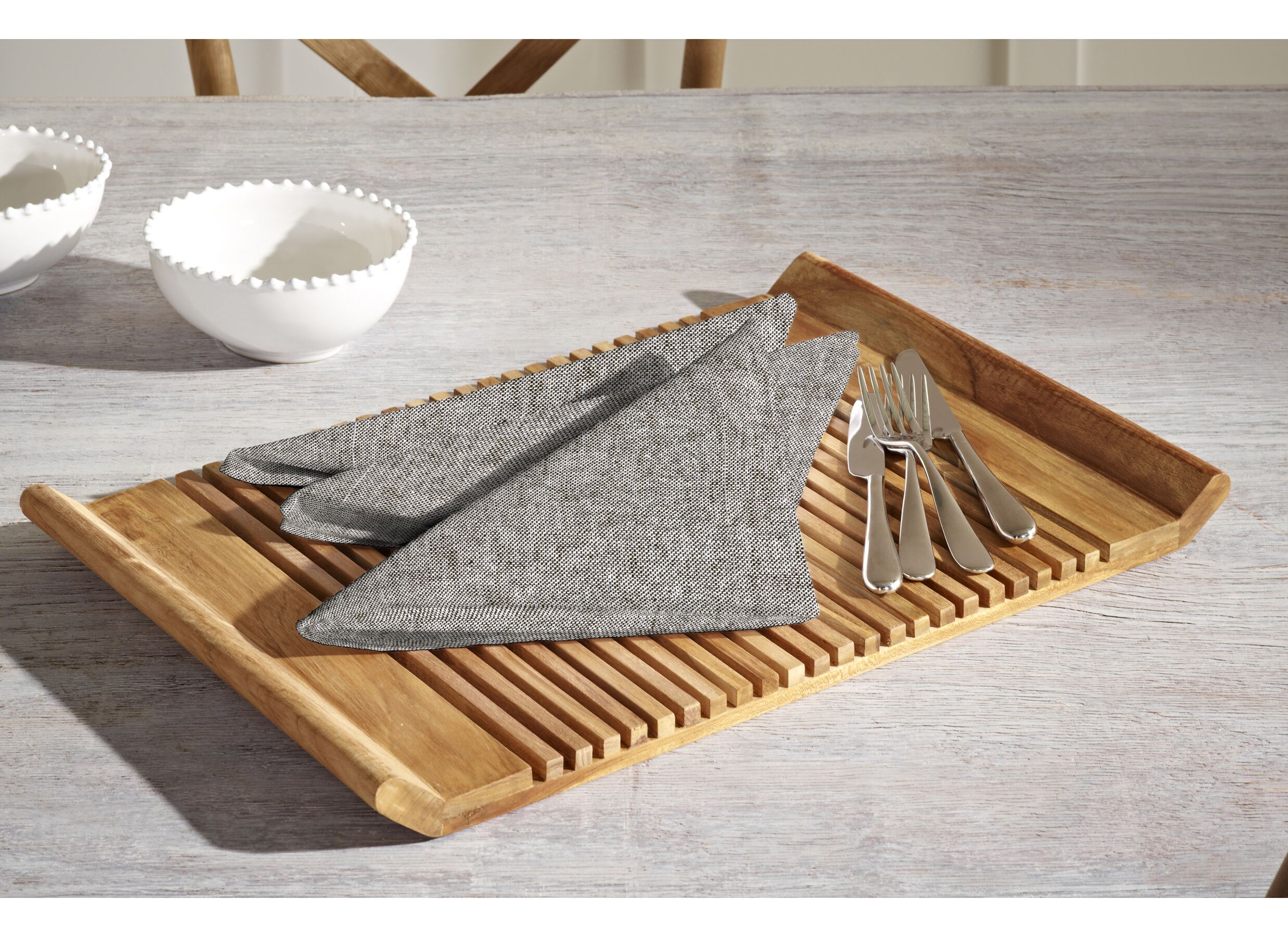 Serviette Prasel 43x43cm noir - Serviette Prasel 43x43cm noir