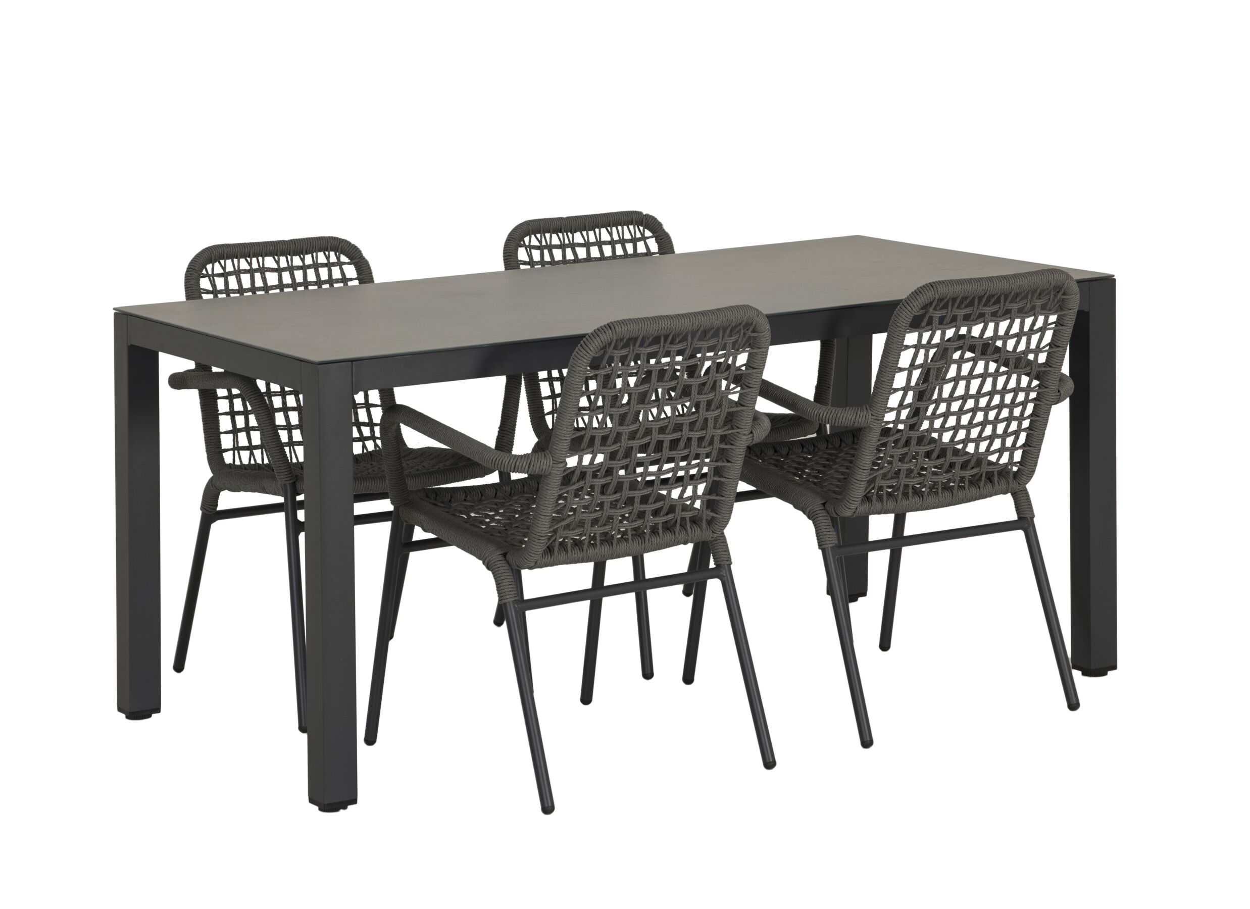Tuinset Breeze 160x80cm met 4 tuinstoelen Hopi - Ensemble de jardin Breeze 160x80cm avec 4 chaises Hopi