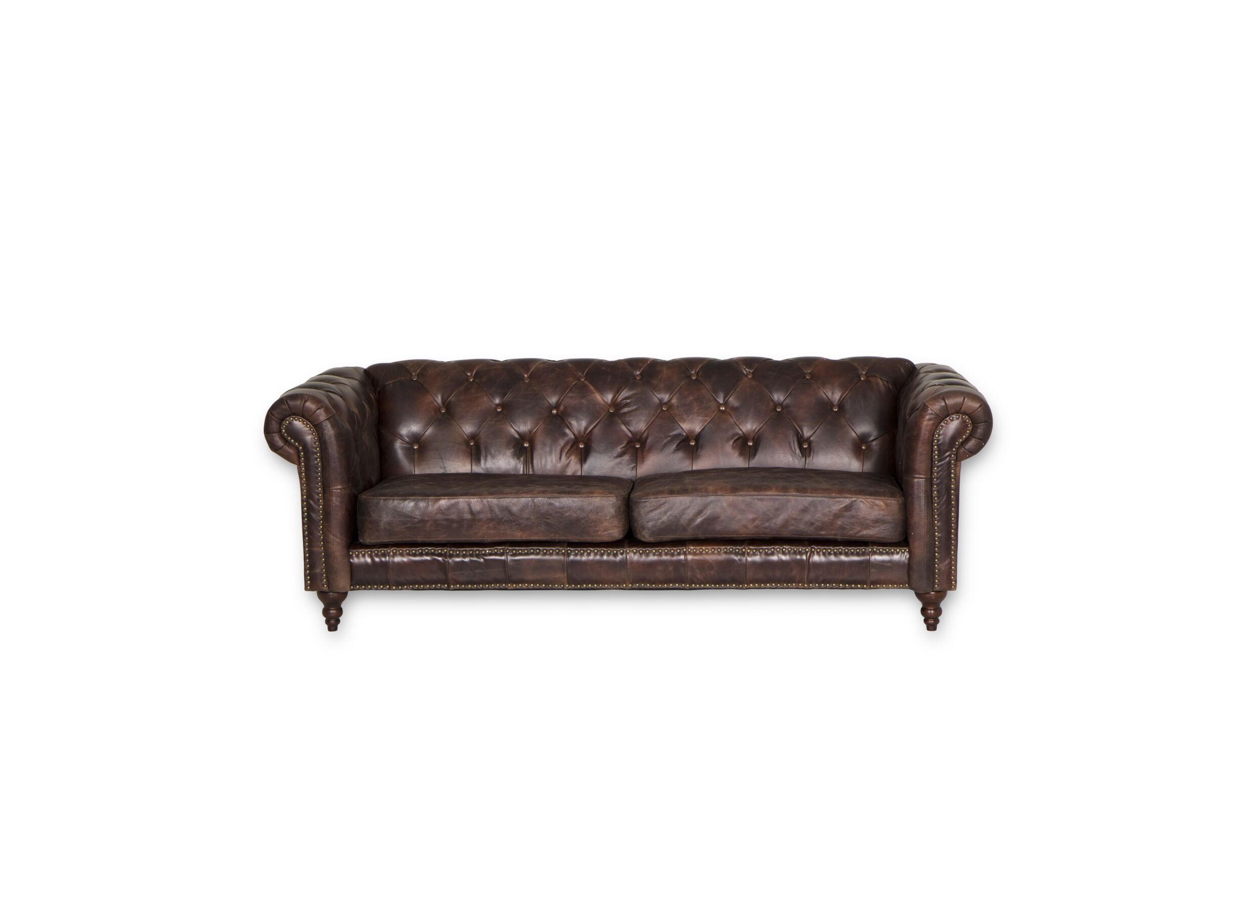 Chesterfield Stanley 2 places cuir brun - Chesterfield Stanley 2 places - cuir - marron