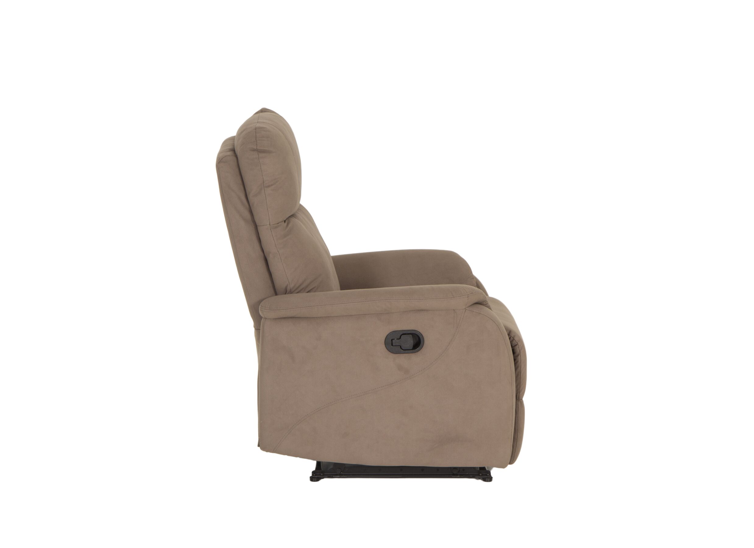 Detail - Fauteuil relax Gancedo tissu brun