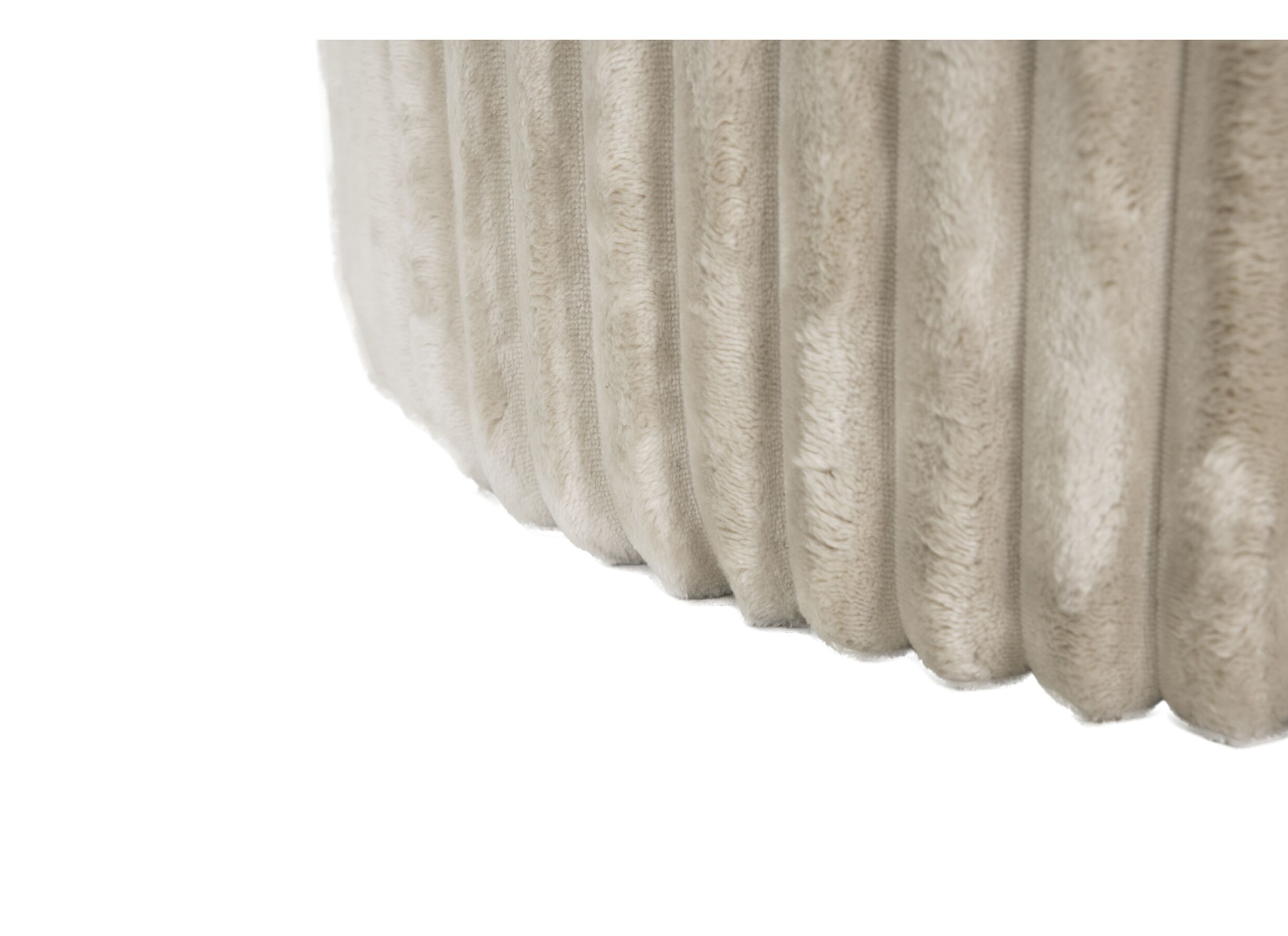 Detail - Pouf Madison Ø49.5cm - velours côtelé - cream