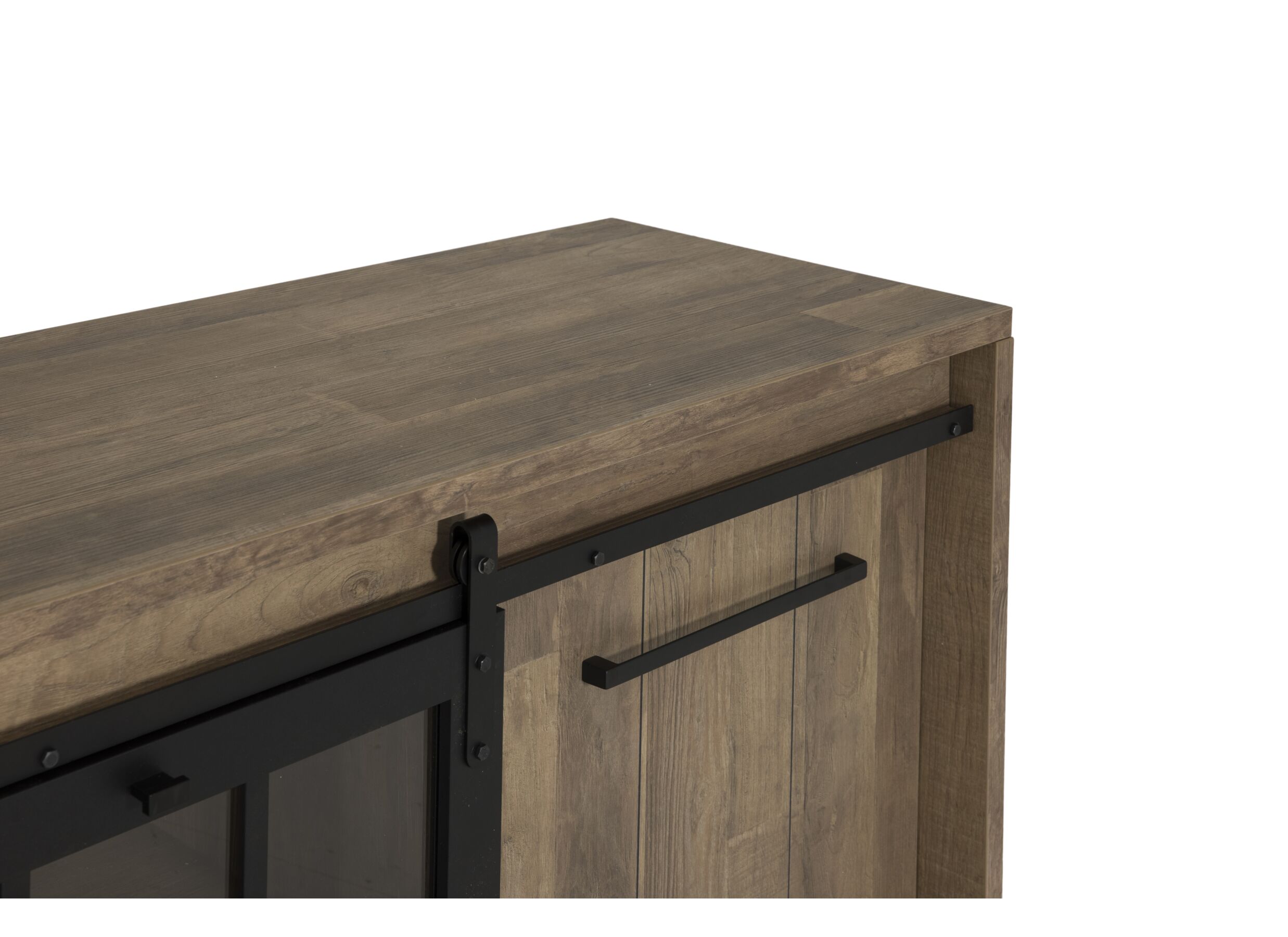 Detail - Buffet 238cm - film décoratif - old teak & matt black