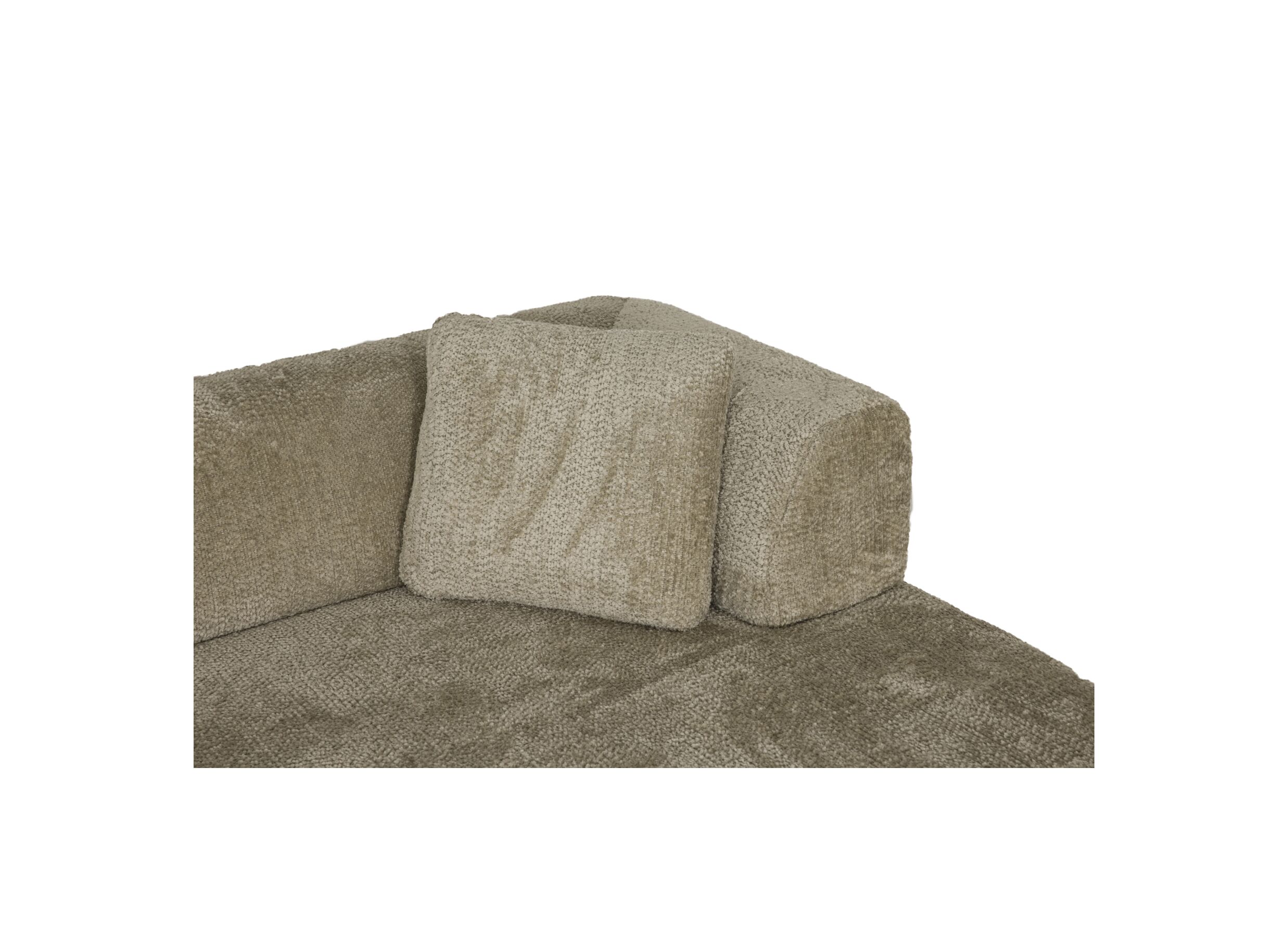 Detailfoto - Hoeksalon Eder 310x190cm - stof - taupe