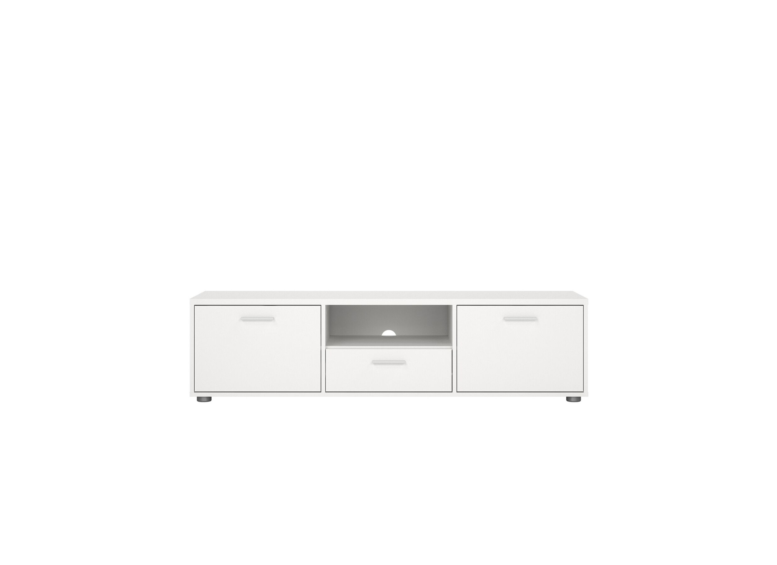 Aperçu - Meuble TV Media 148cm - film décoratif - blanc