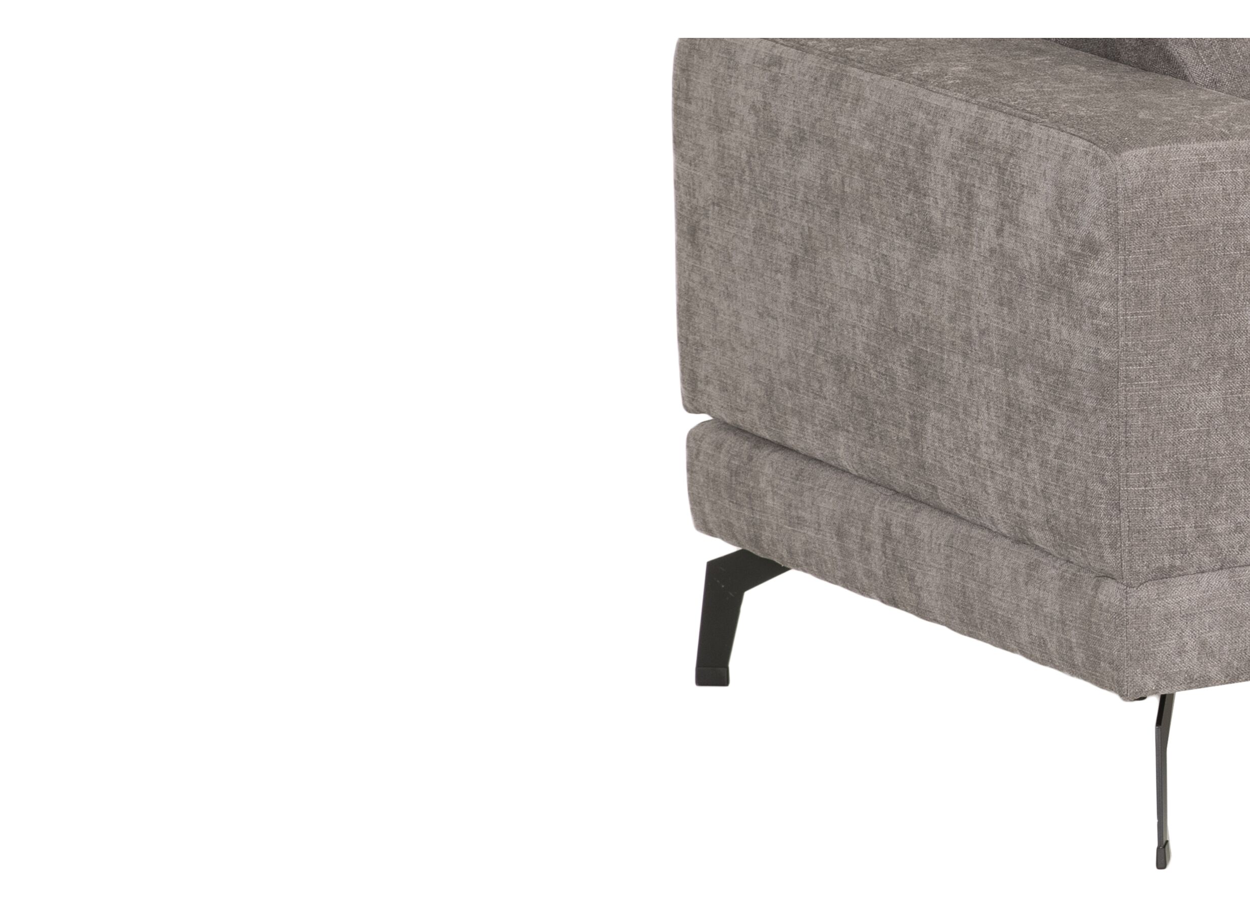 Canapé d'angle Davos 271x158cm - tissu - gris