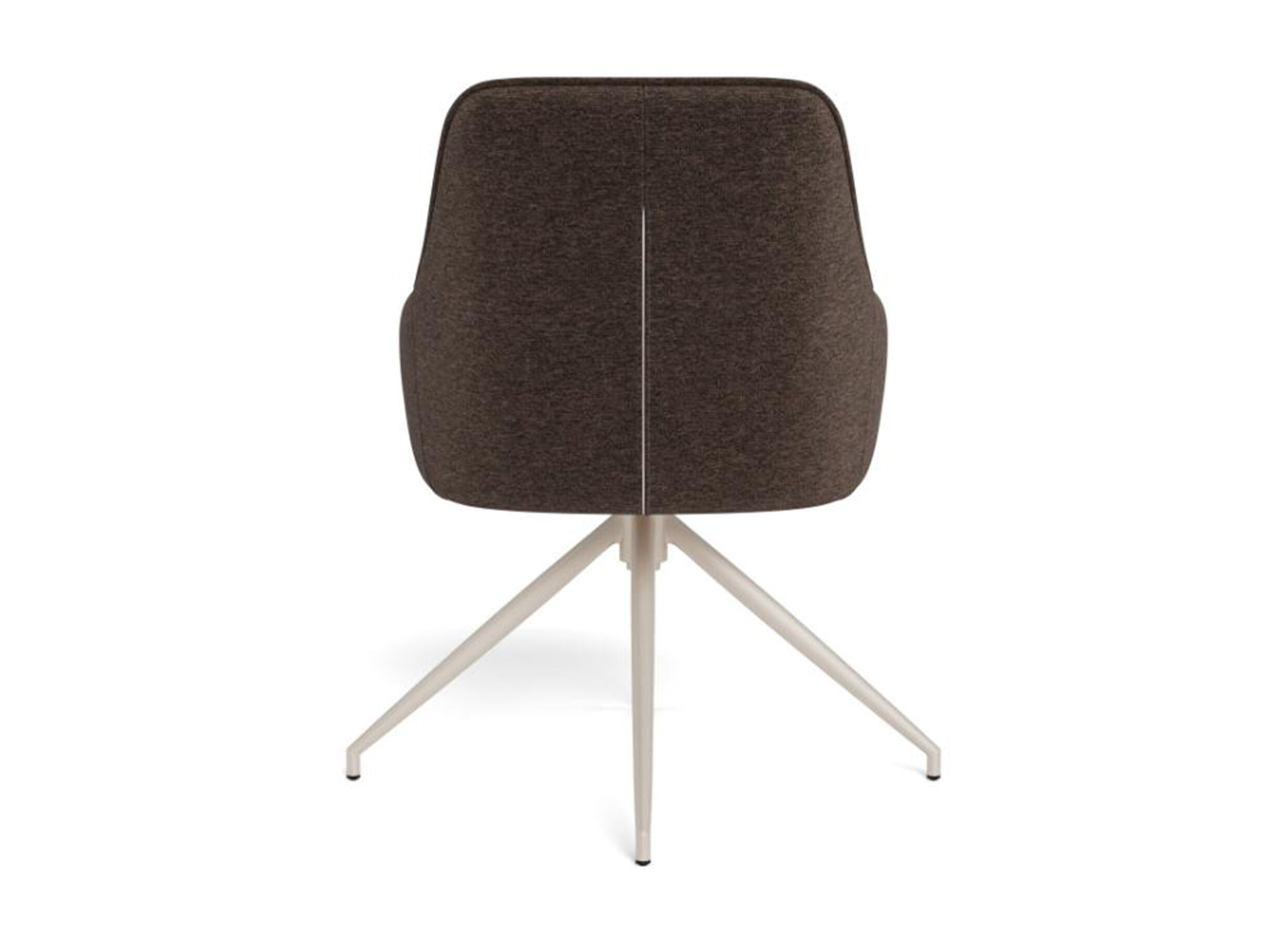 Overzichtsfoto - Draaistoel 54,5x57,5x83cm - stof - bruin