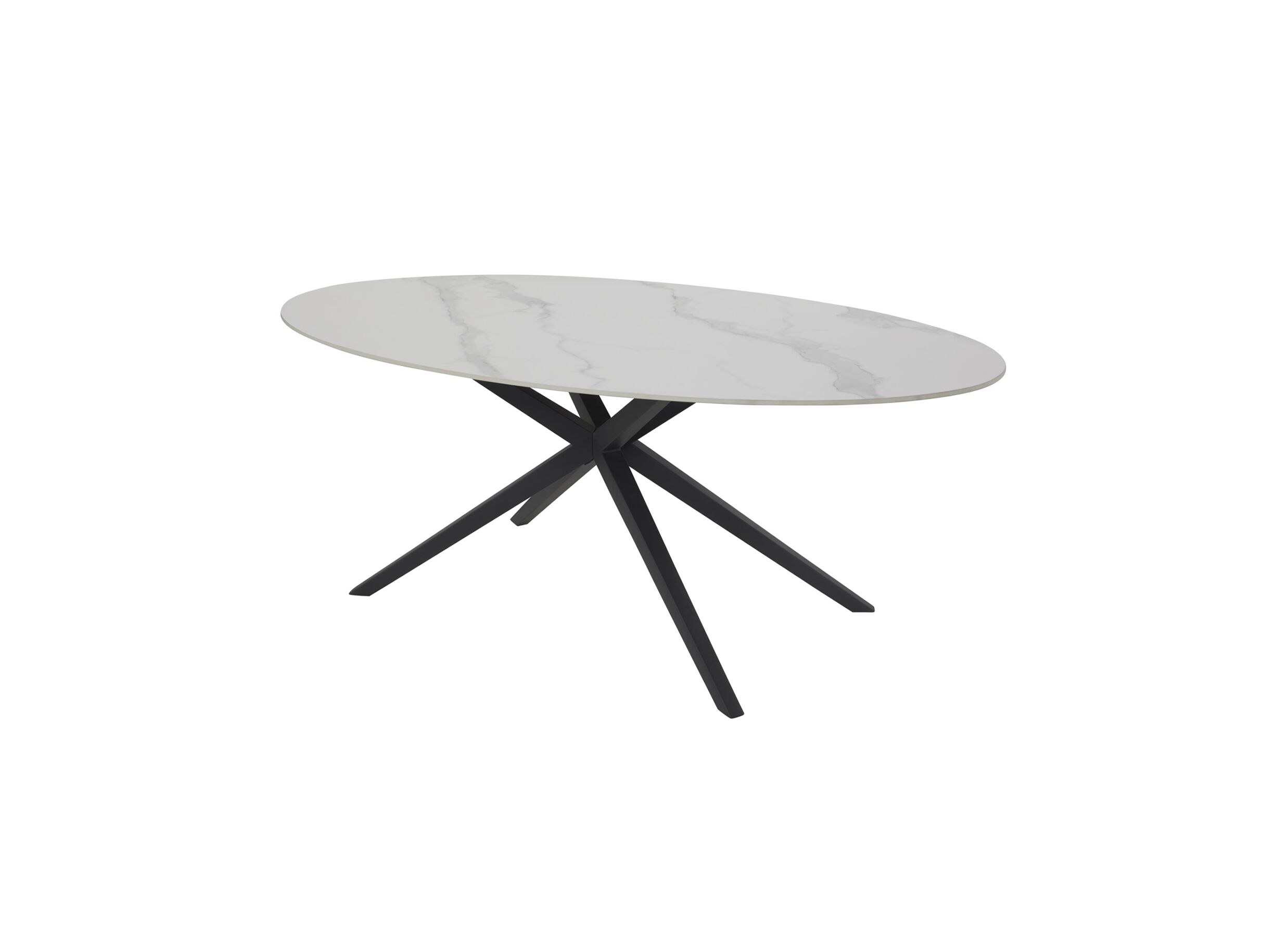 Table ovale 240x120cm - Table 240x120cm - céramique - blanc