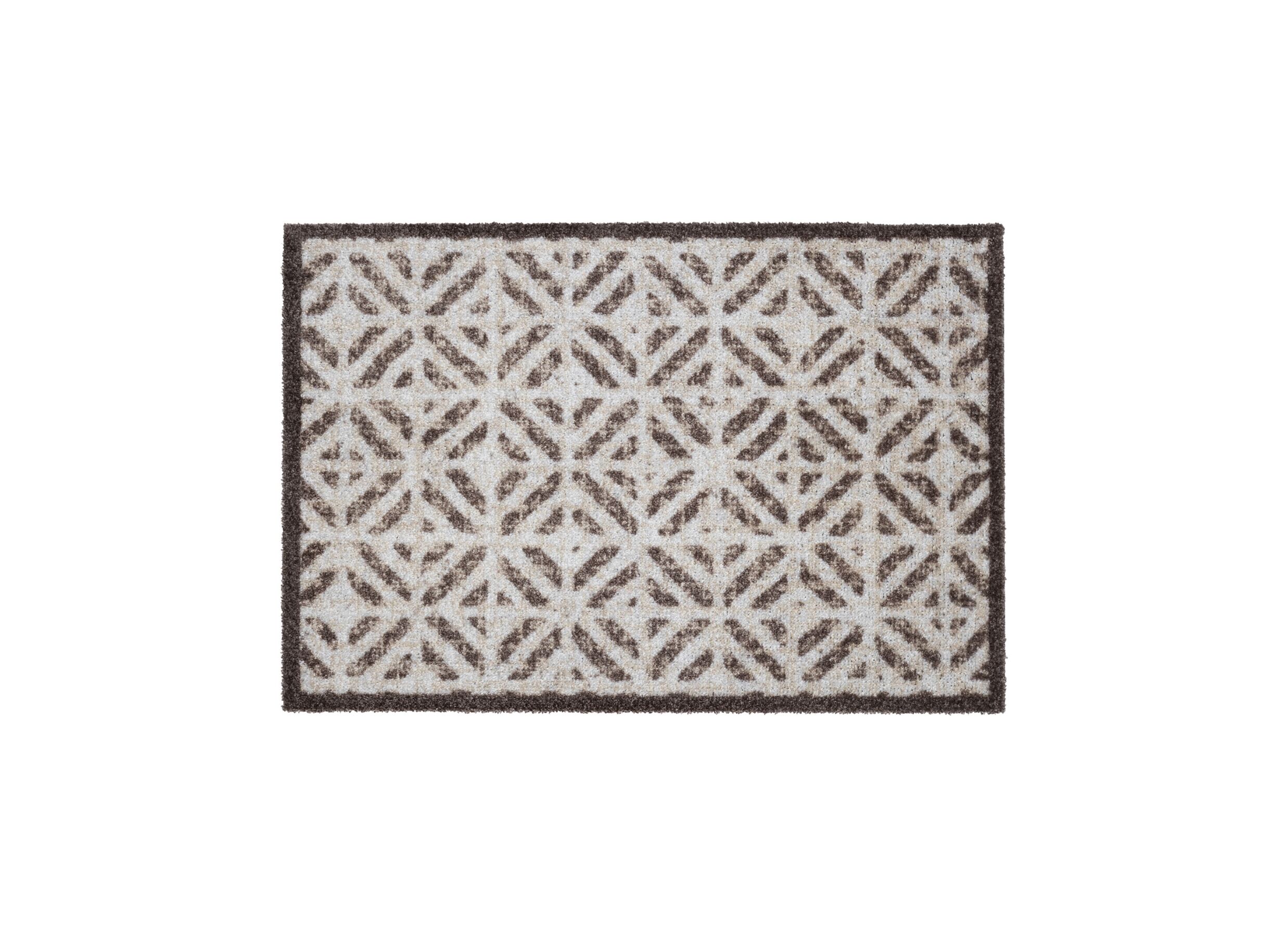 Deurmat Lima Diamonds 75x50cm polyamide beige bruin - Deurmat Lima Diamonds 75x50cm polyamide beige bruin