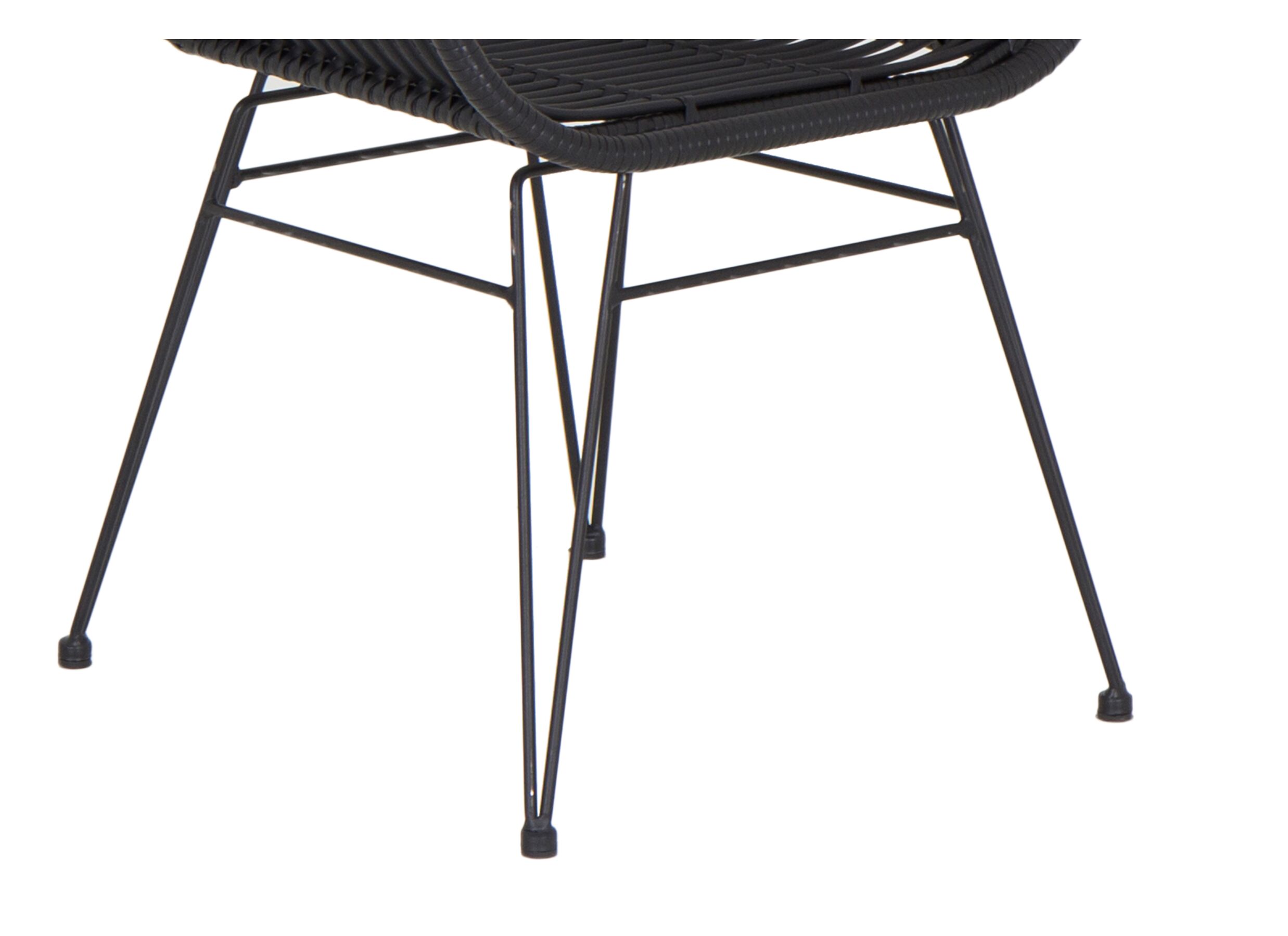 Chaise coque Flores 58x62x81cm - polyethylène - noir