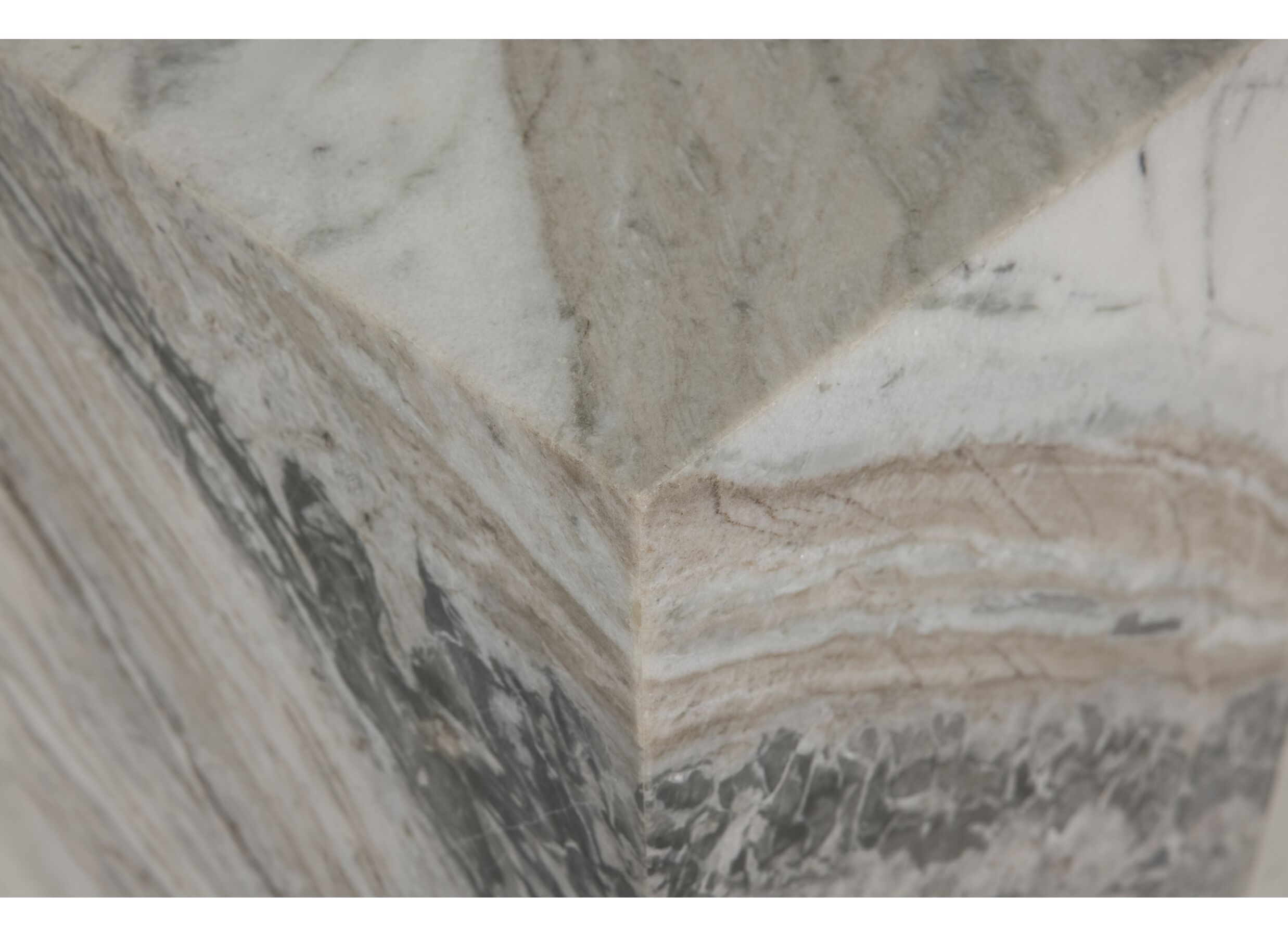 Detail - Colonne Calcio 35x35x49cm - marbre - blanc