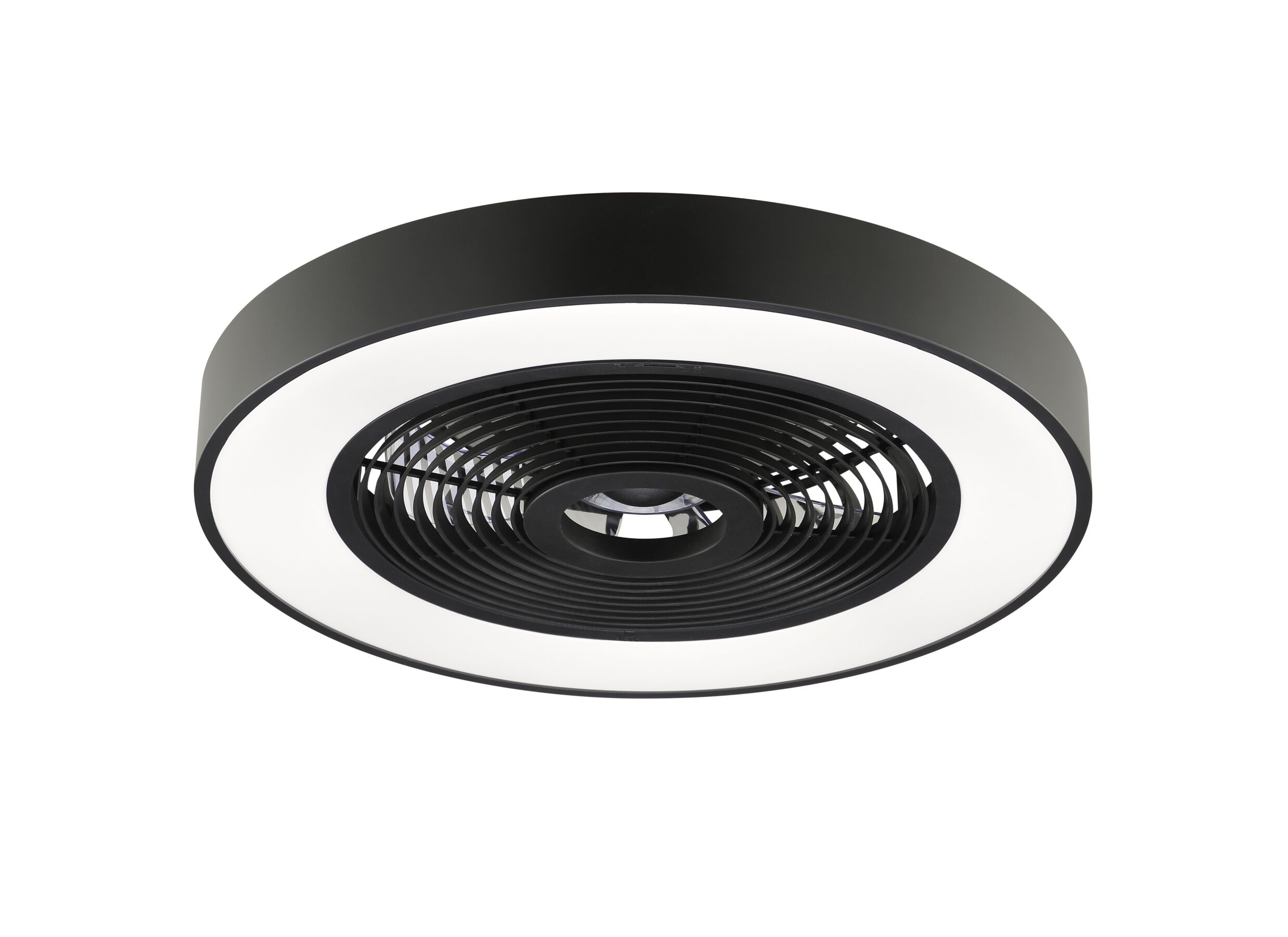 Aperçu - Plafonnier Catania avec ventilateur Ø48,6 - plastique - noir