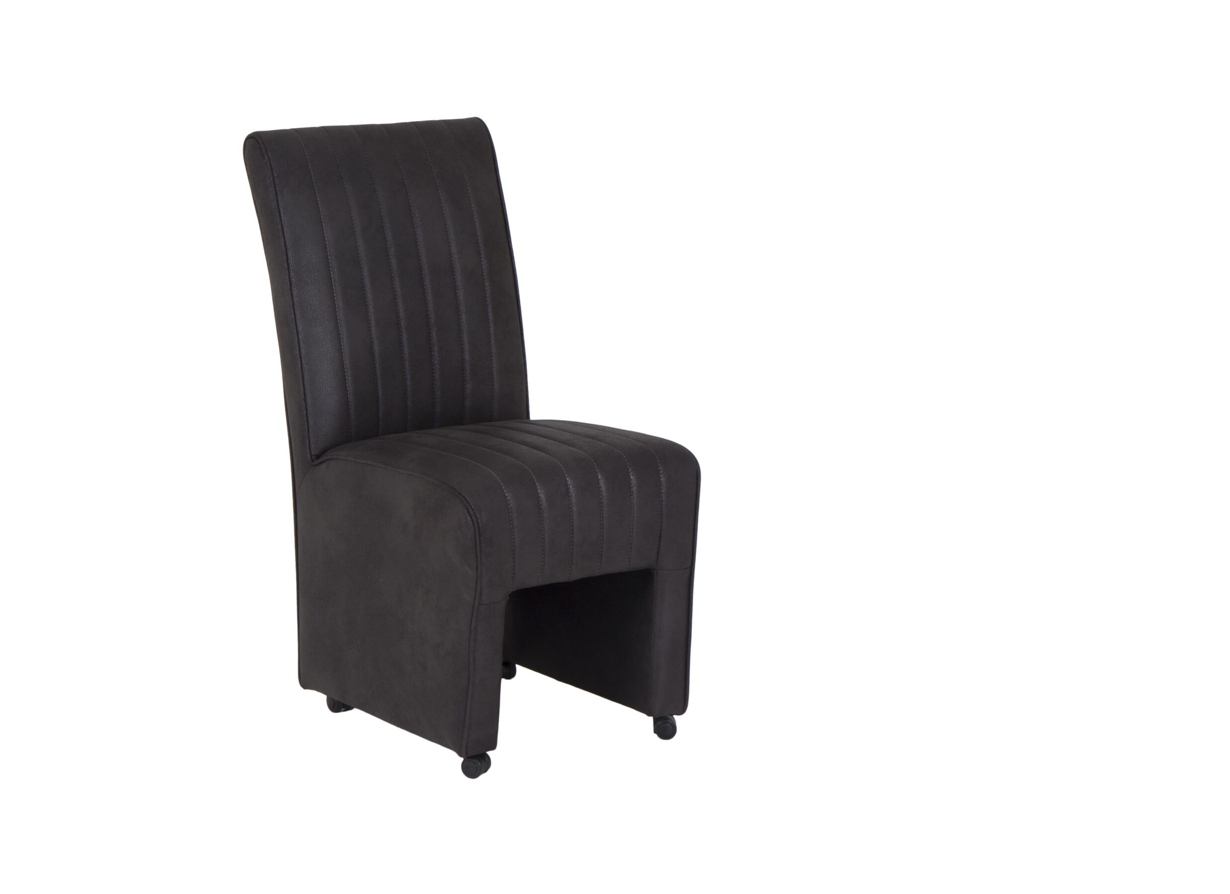Chaise Rubino tissu gris - Chaise Rubino 49x57x100cm - microvezel - anthracite