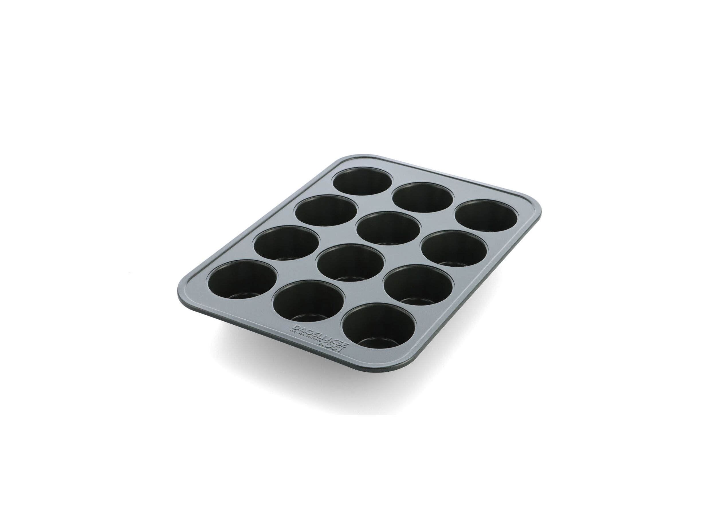Plus Important - Moule à muffins Dagelijkse Kost 12 pièces - acier au carbone - vert olive