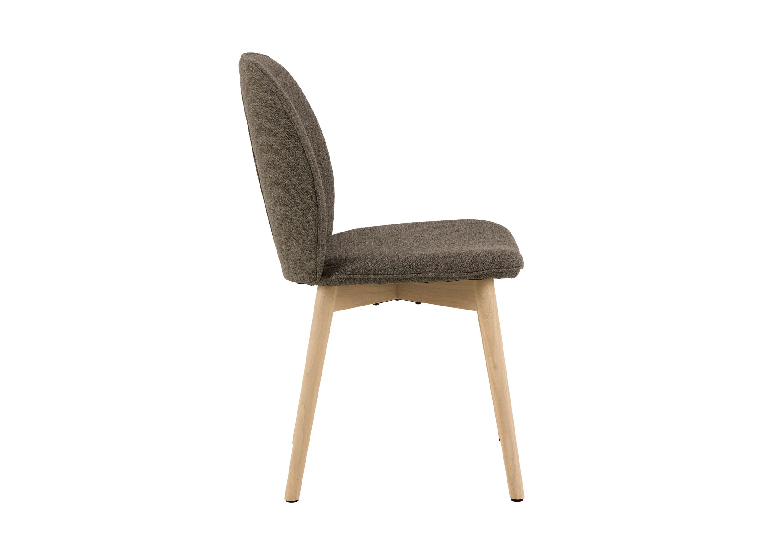Overzichtsfoto - Stoel 47x49,5x89cm - stof - taupe/white oiled oak