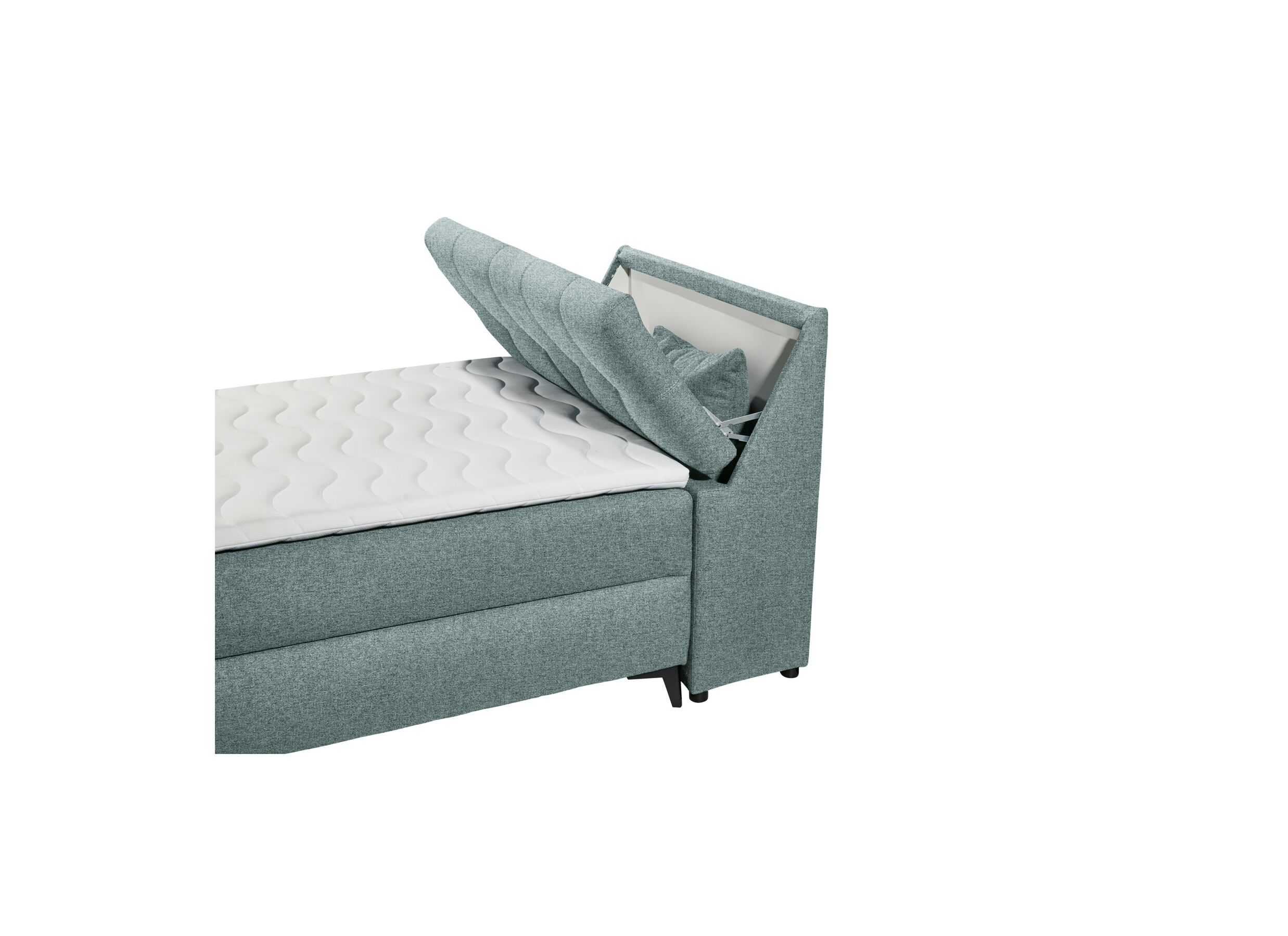 Detailfoto - Bedbox Atlantis 120x200cm met opbergruimte stof munt