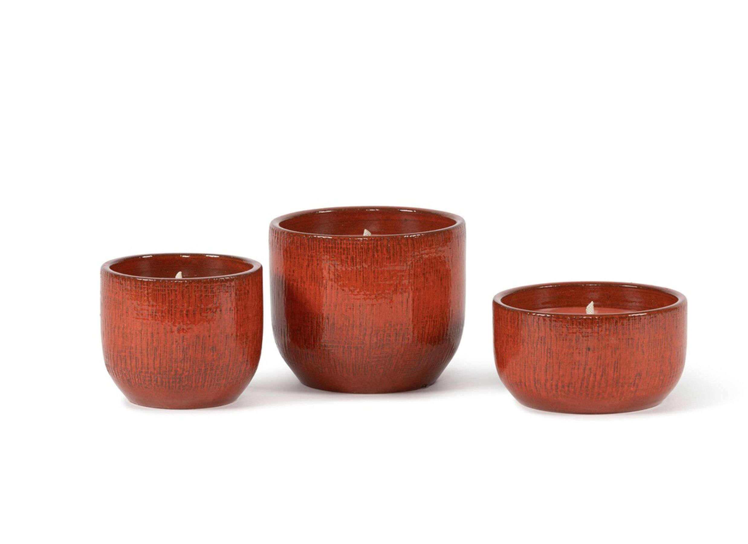 Aperçu - Bougie parfumée outdoor Ø15x13cm - céramique - orange