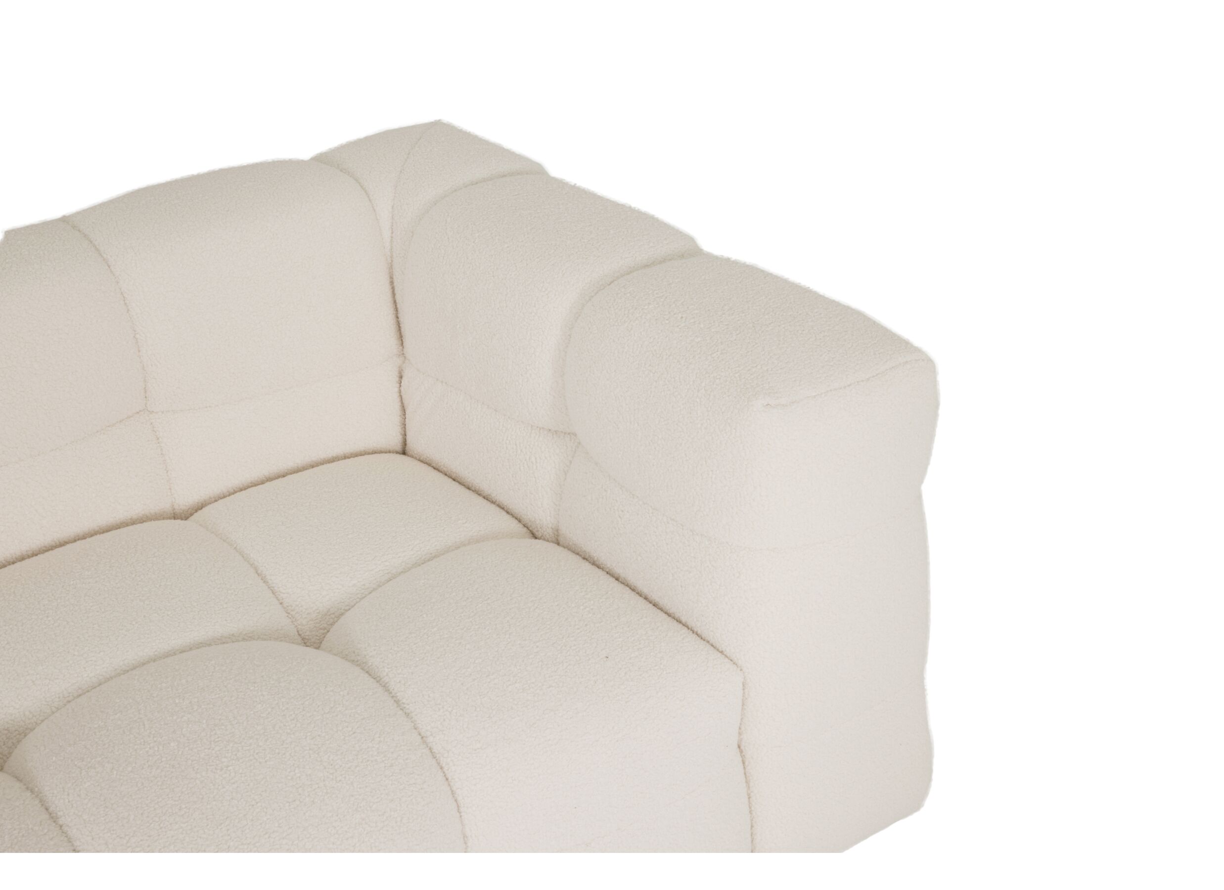 Detailfoto - Zetel Bubble 2,5-zit - stof - wit
