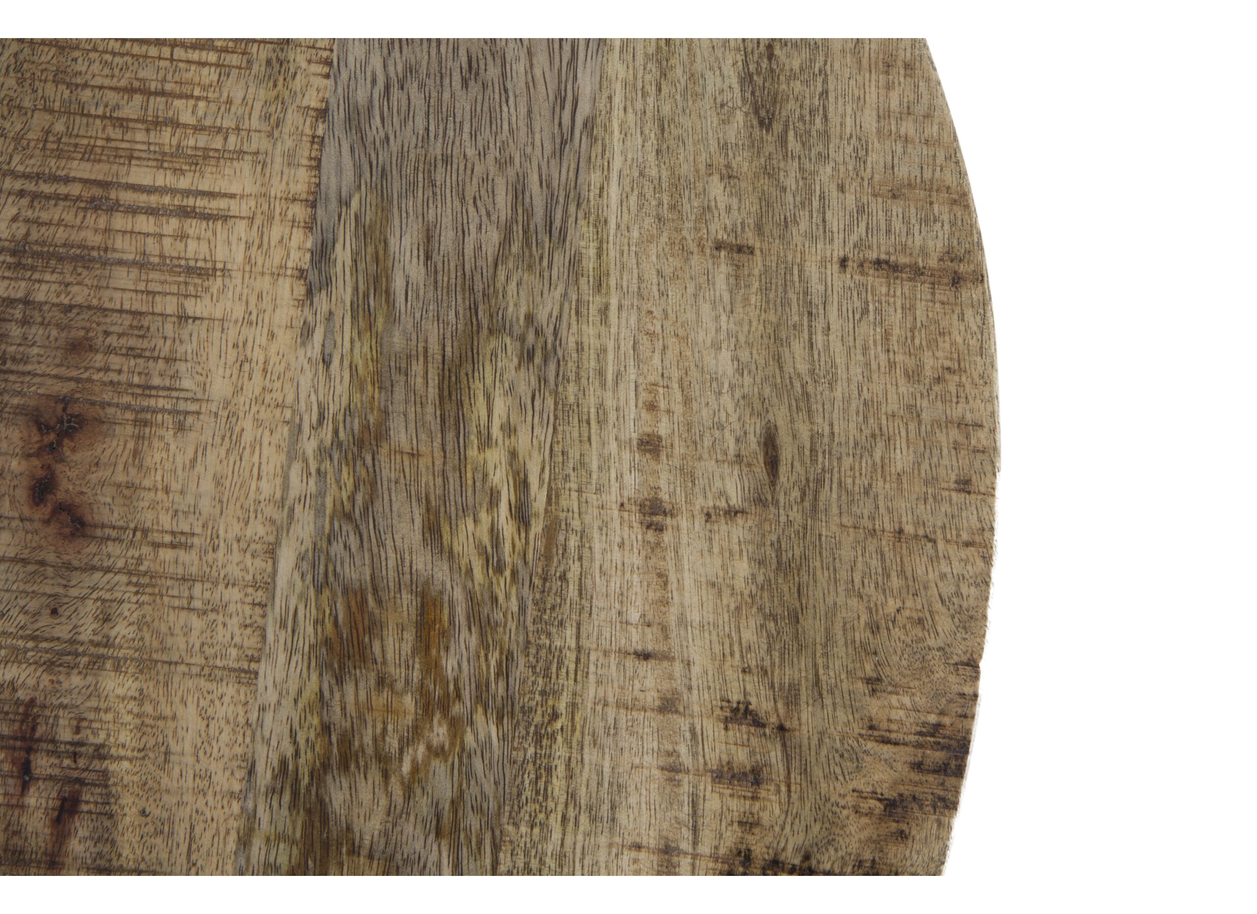 Salontafel Half Moon Ø80cm - metaal - naturel & zwart