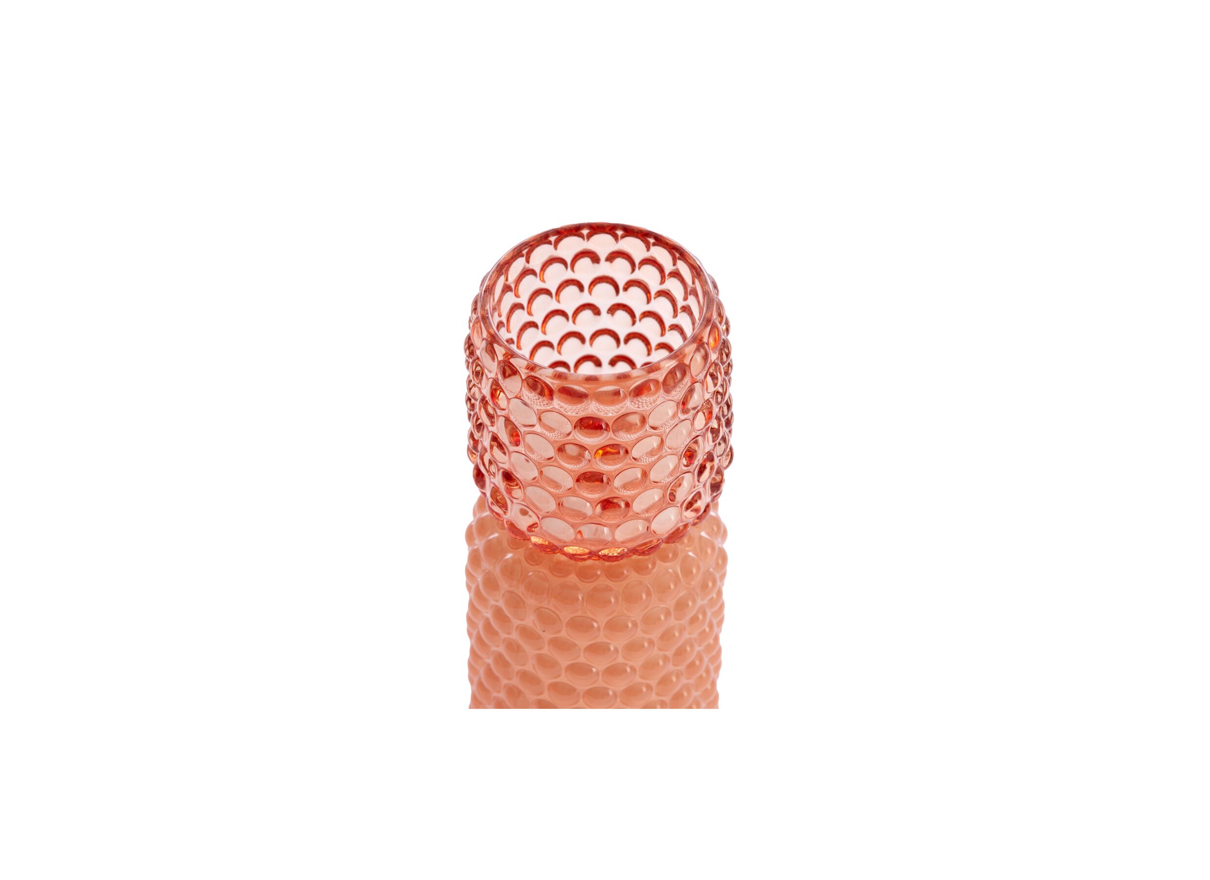 Detail - Photophore Bublini H16cm - verre - rose