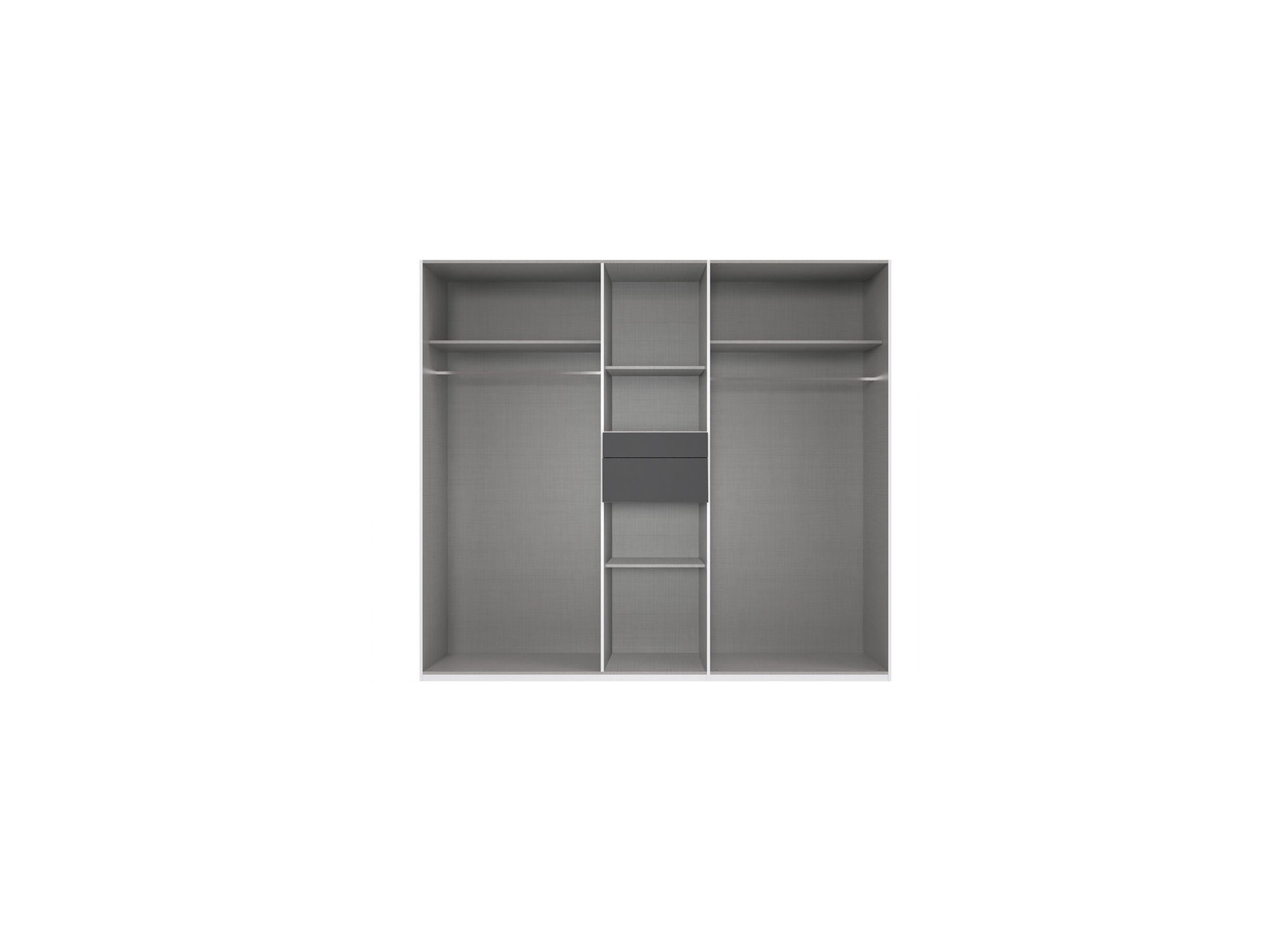 Disposition - Garde-robe Moldau 225cm - décor - graphite