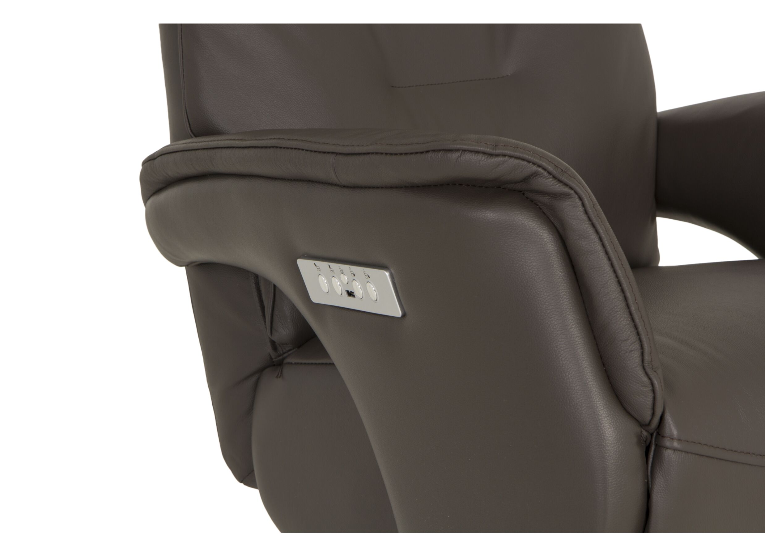 Fauteuil relax Visione électrique cuir et similicuir brun