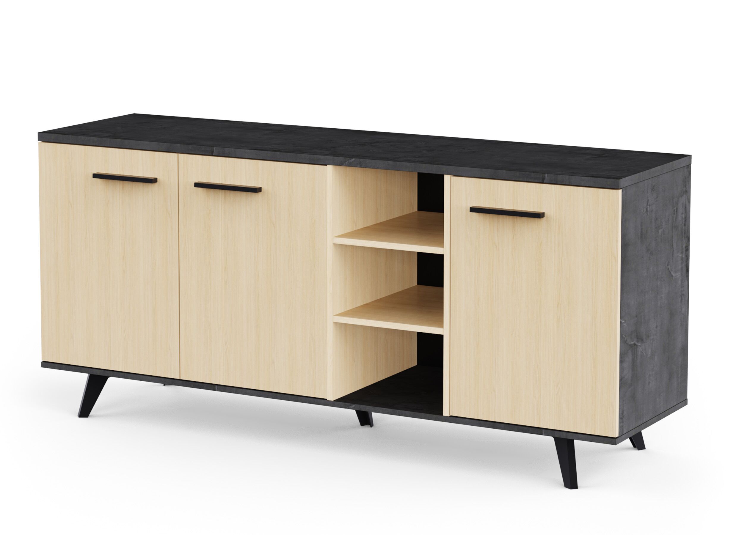 Aperçu - Buffet Kent 161cm - décor - chêne de fil & sidewalk