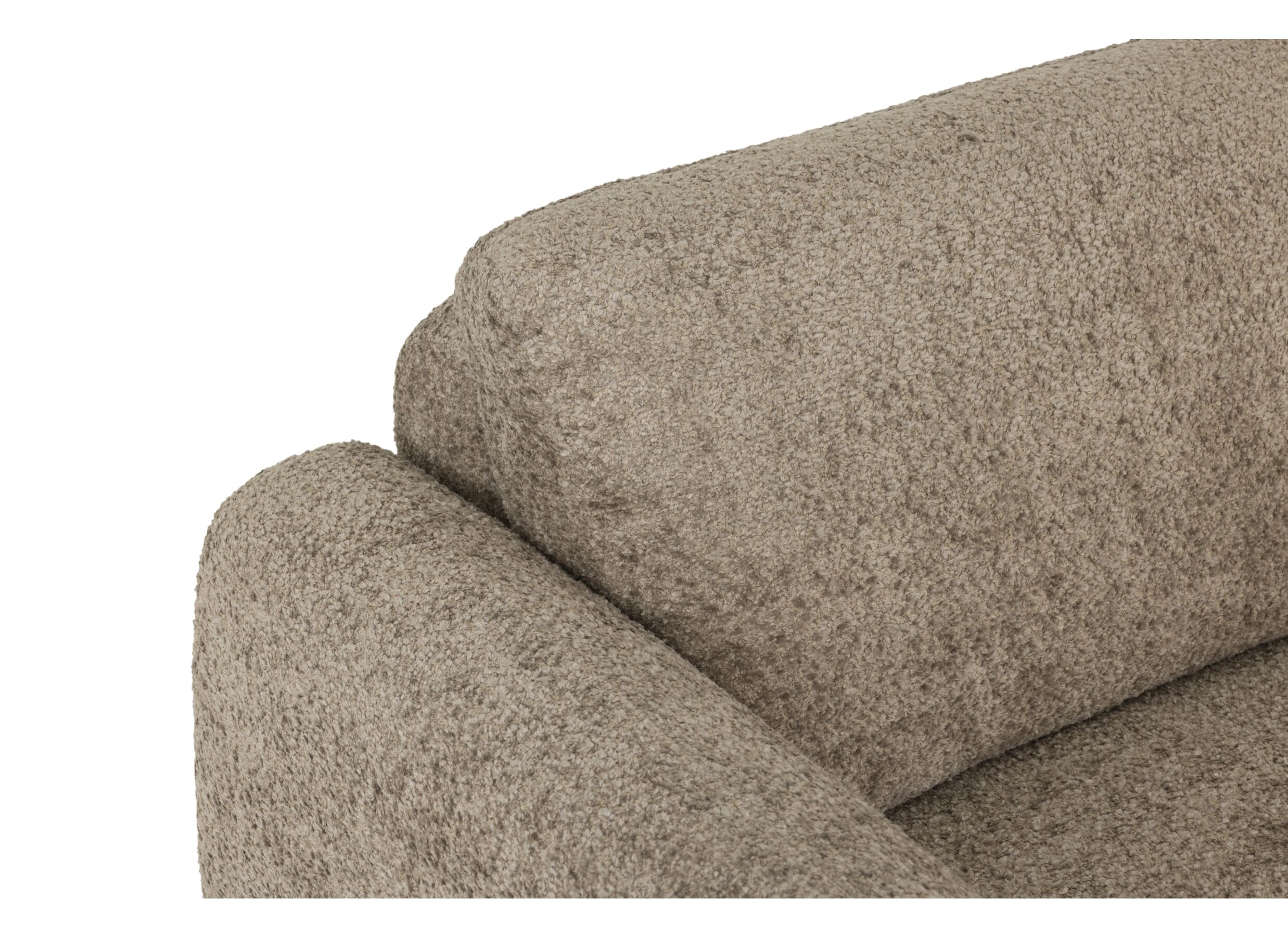 Detail - Canapé d'angle Valverde 280x223cm - bouclé - taupe