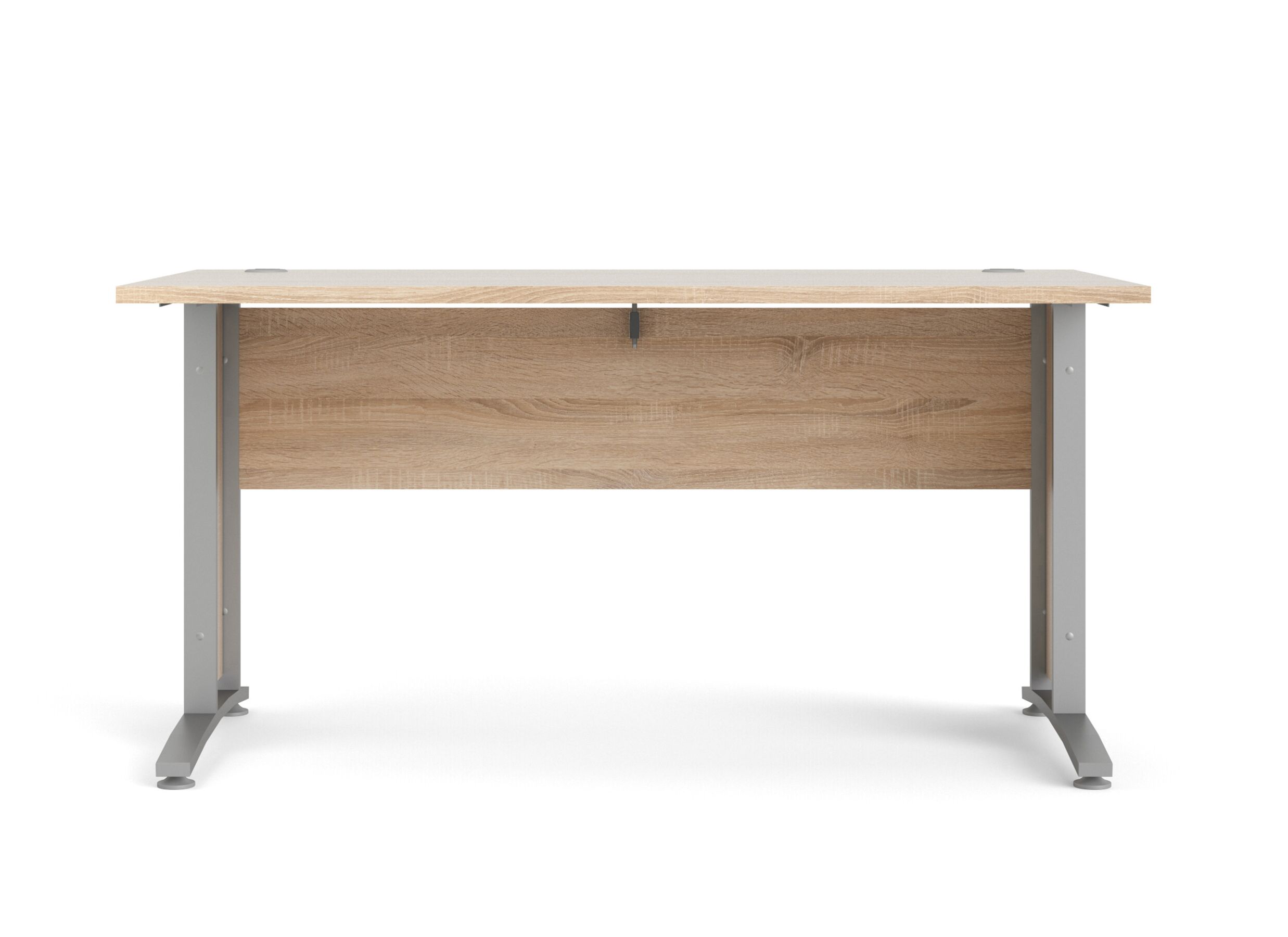 Aperçu - Bureau Prima 150x80x75cm - mélamine - chêne & argent