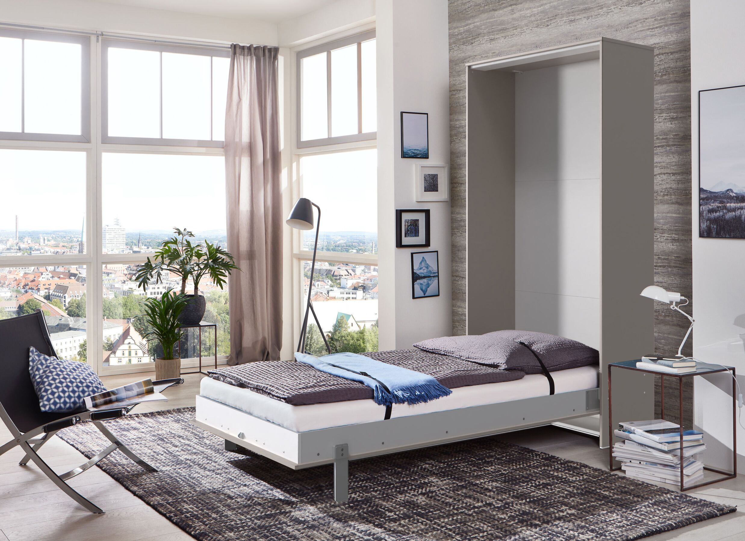 Foto ambiance - Lit pliant Juist 90x200cm - décor - sahara gris