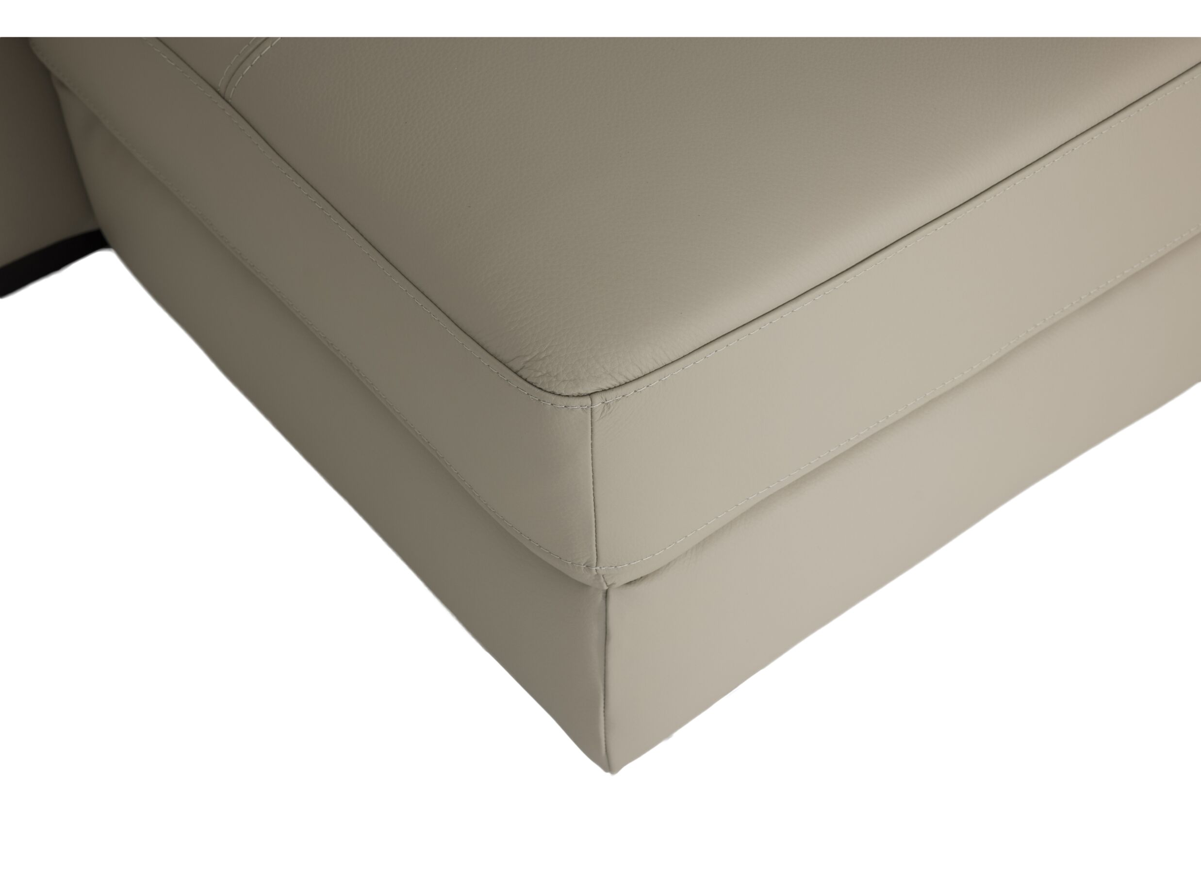 Detailfoto - Hoeksalon Walk 380x303cm - leder - grijs met relax