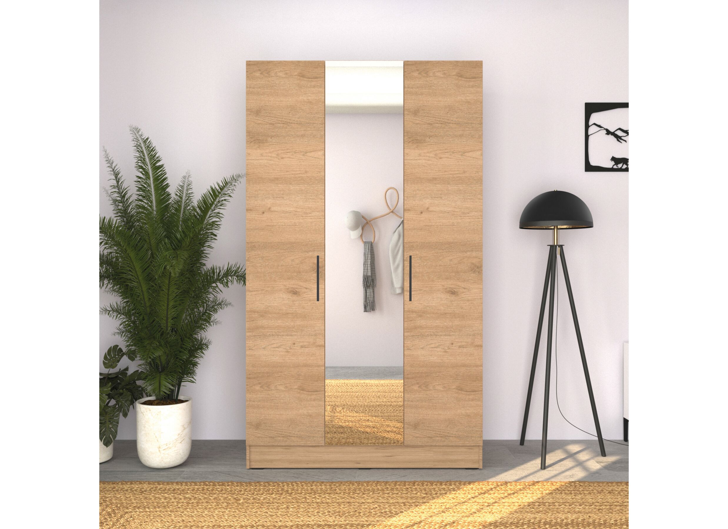 Sfeerfoto - Kleerkast Cosmic 120cm - melamine - florida oak