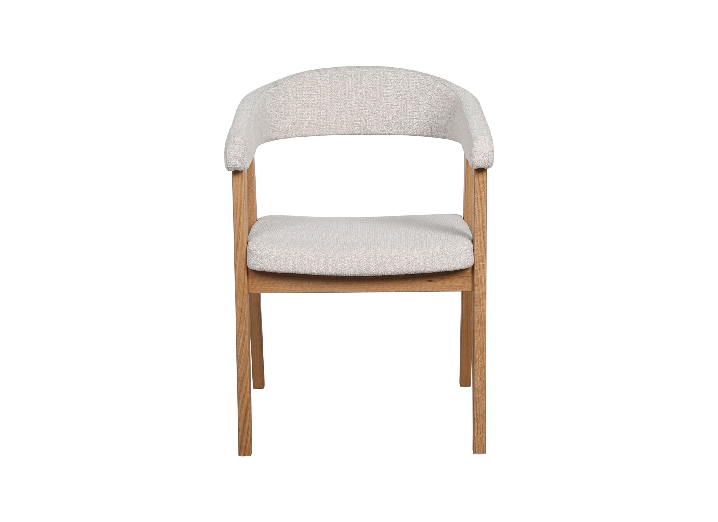 Aperçu - Chaise Patio 58,6x57,3x79,2cm - tissu & hêtre massif - beige & natural oak