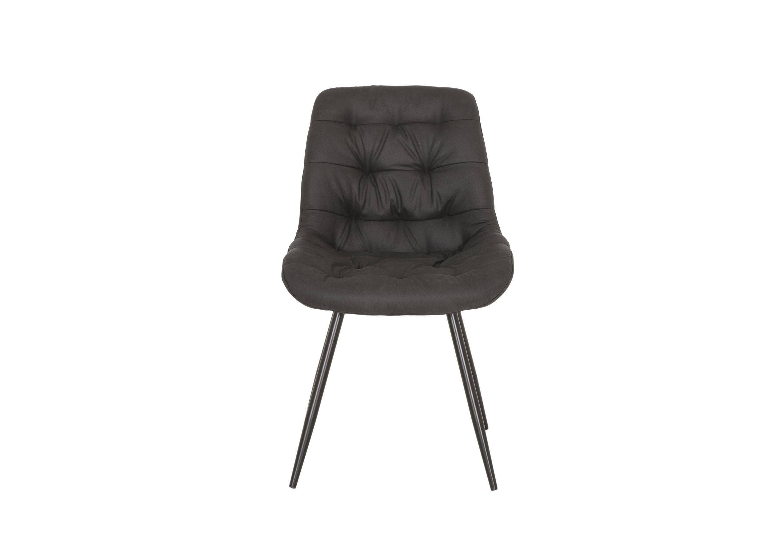 Detail - Chaise Driss 51x53x80cm - tissu - noir