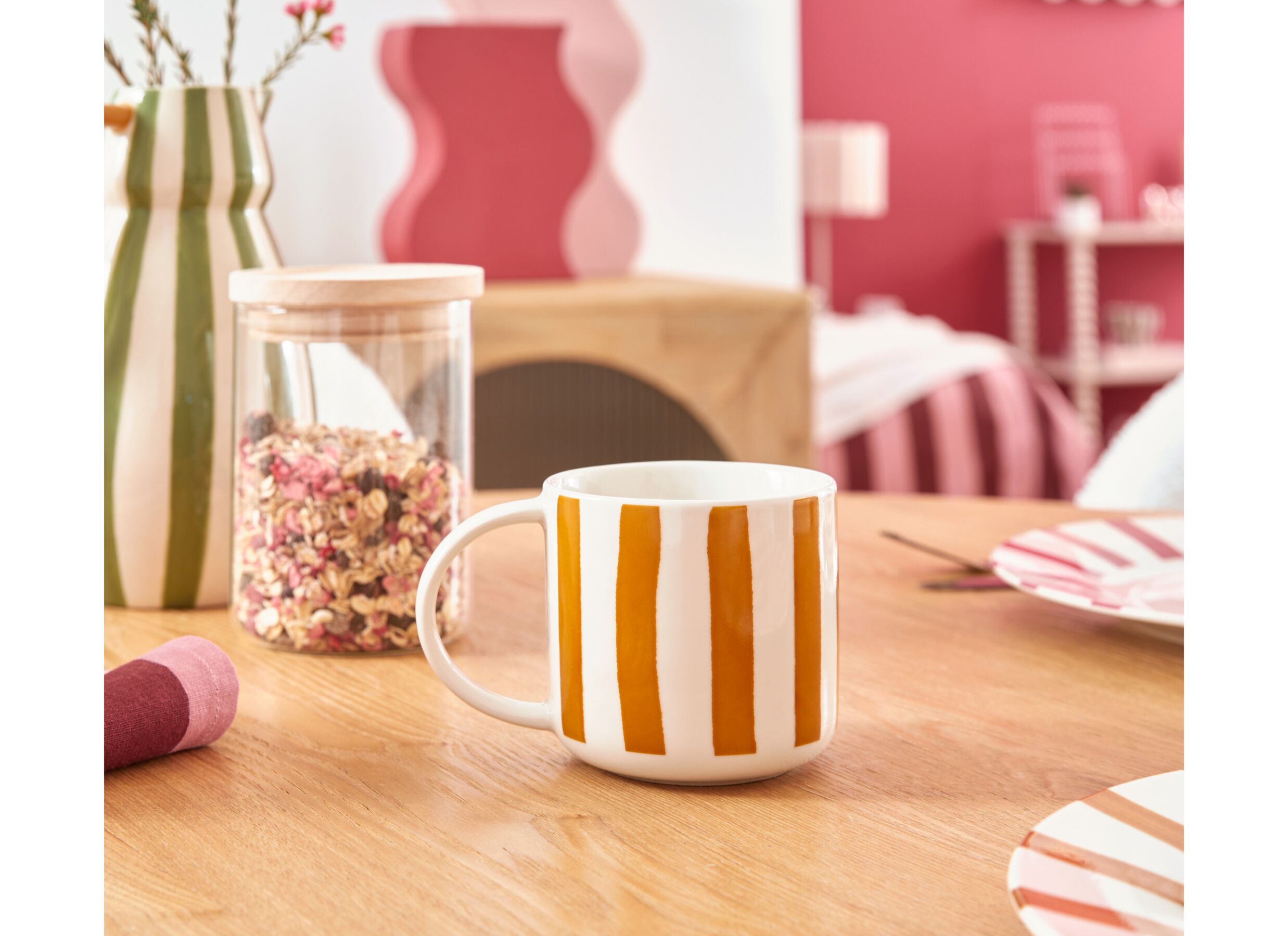 Foto ambiance - Mug Cheri 84cl - porcelaine - multicolor