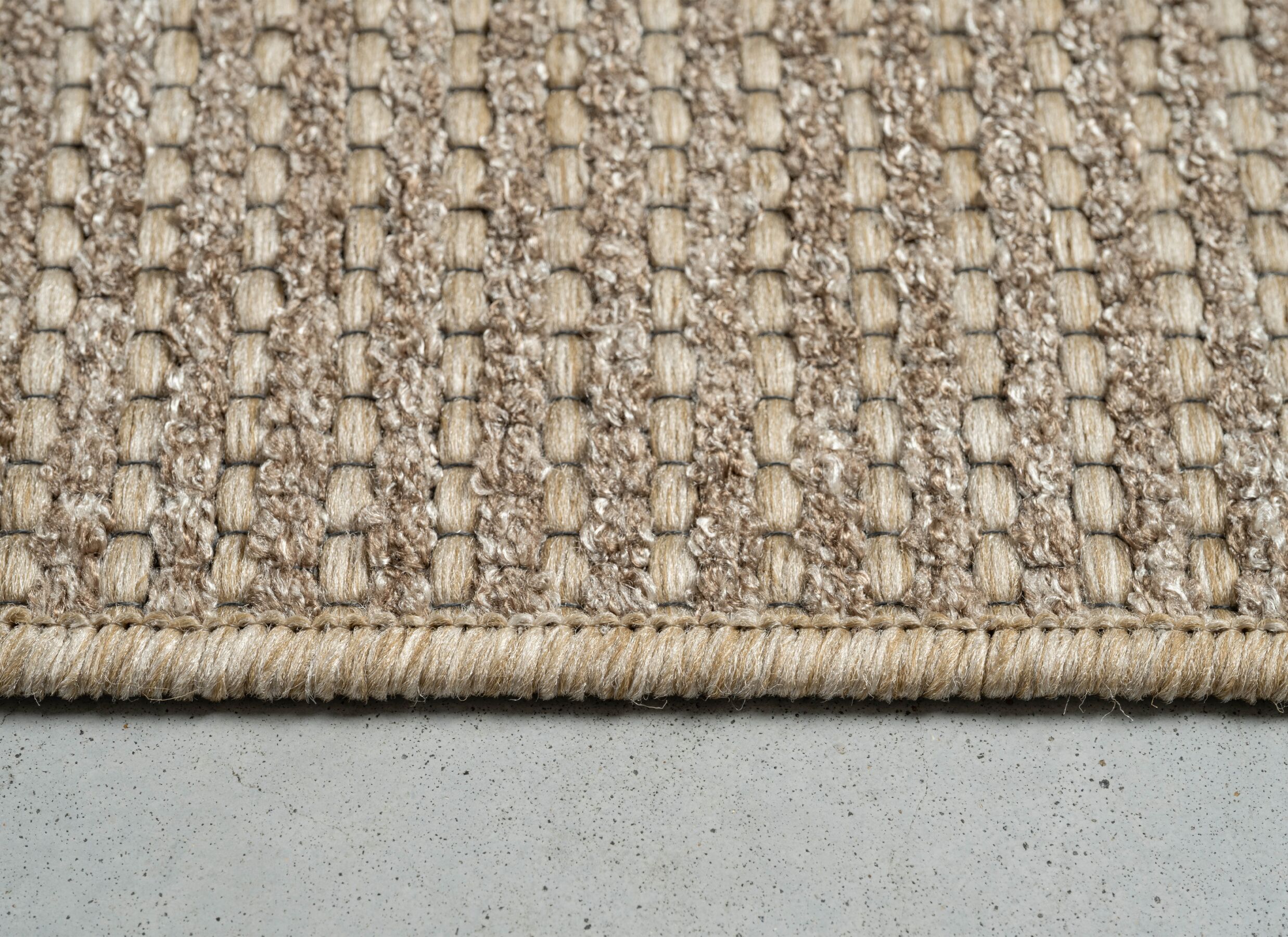 Detail - Tapis Makabi 80x150cm - polyester & polypropylène - beige