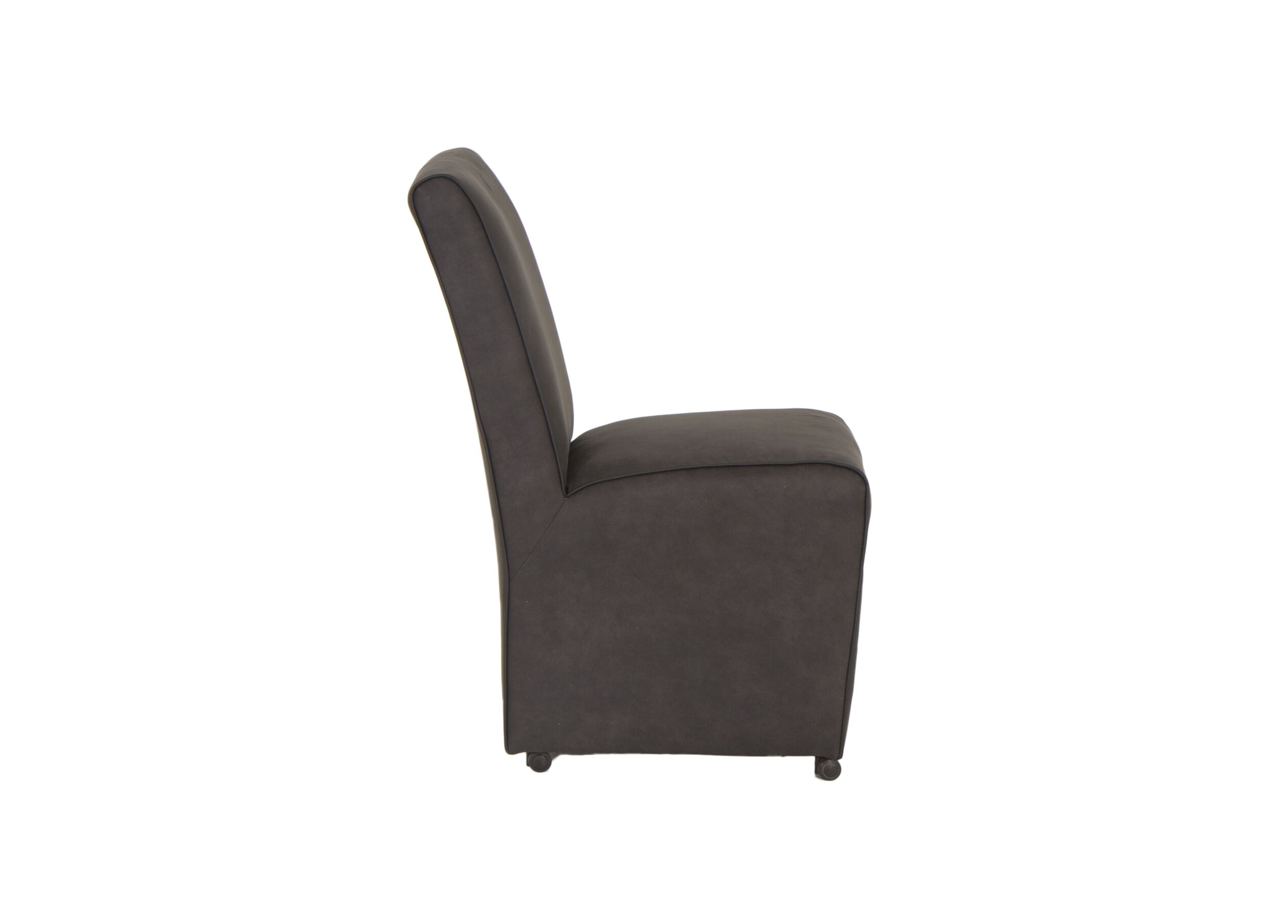 Chaise Cowboy 51x60x95cm - microfibre - noir preston