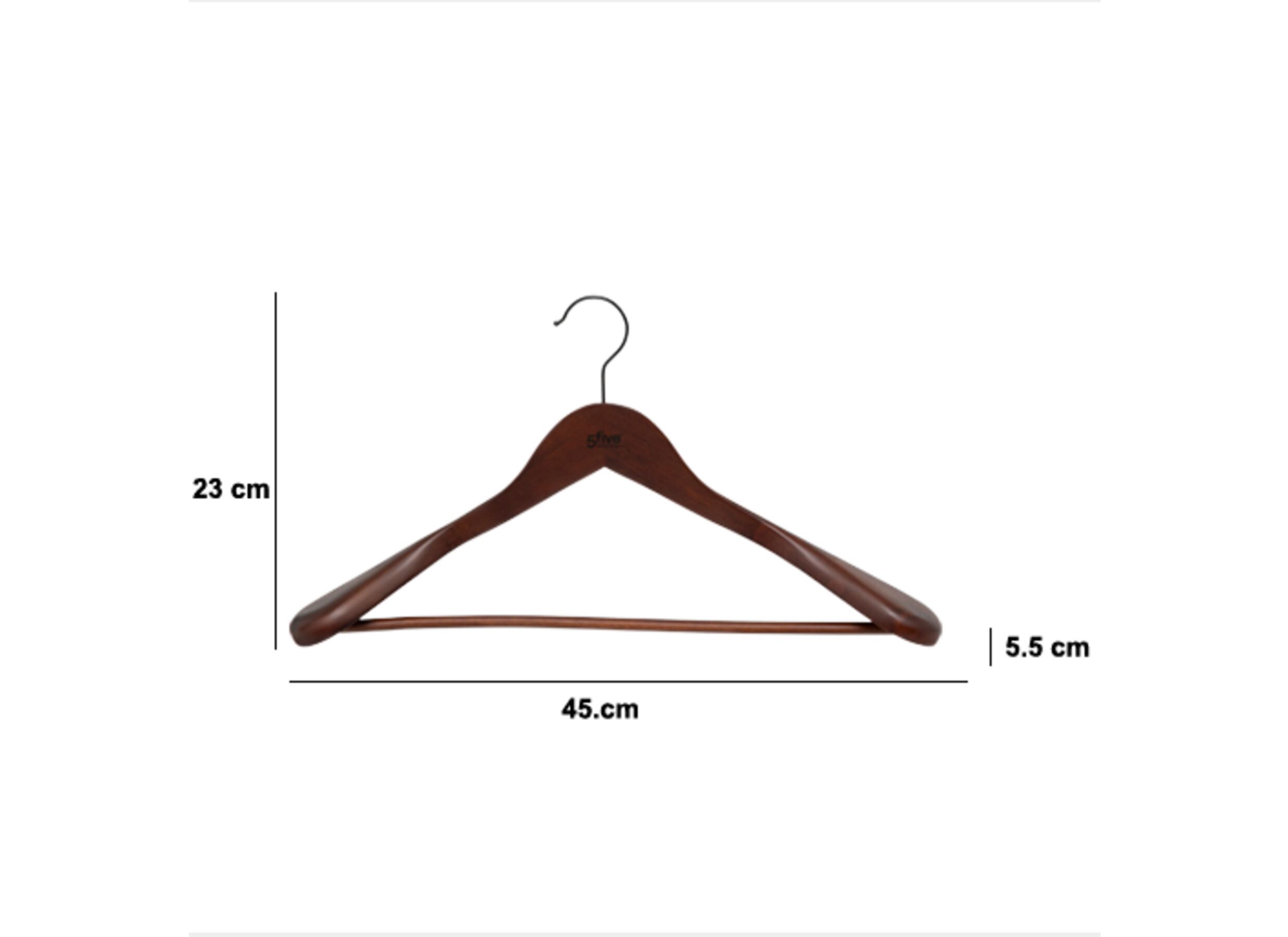 Dimensions - Cintre Vintage bois - marron
