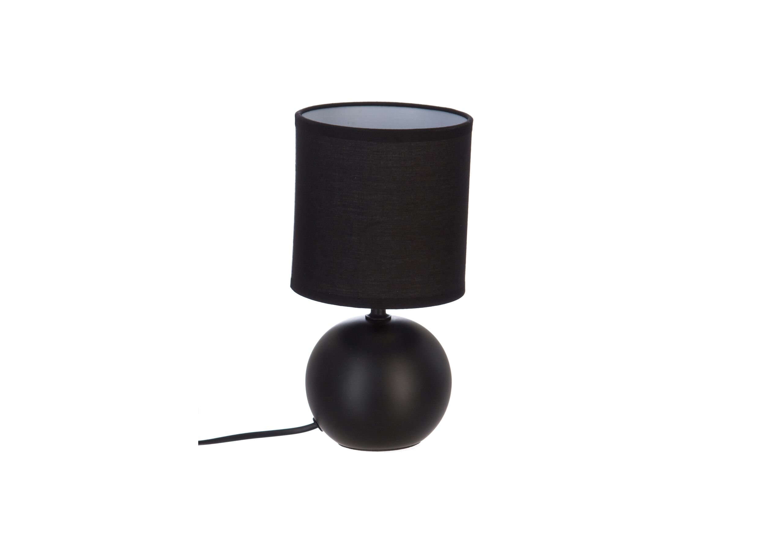 Lampe de table Boule E14 H25cm noir - Lampe de table Boule E14 H25cm noir