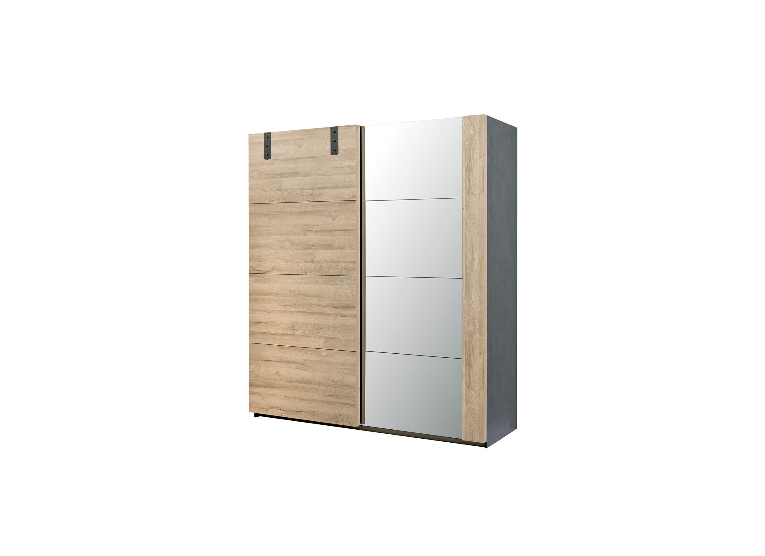 Armoire à portes coulissantes 188cm - Armoire à portes coulissantes 188cm - décor - chêne français
