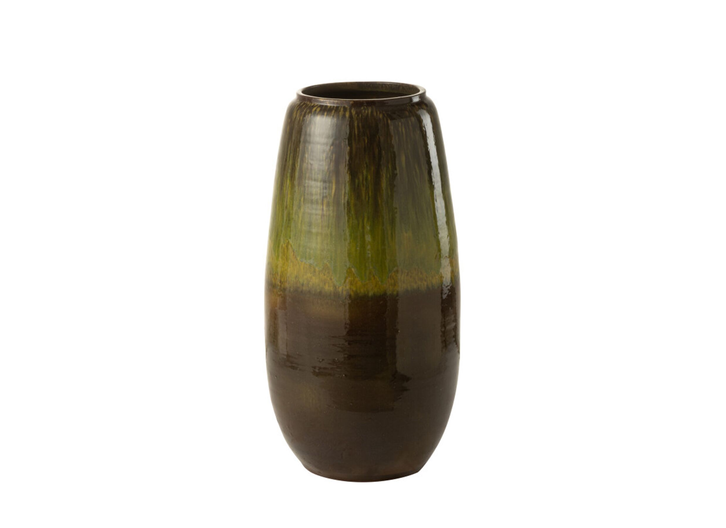 Vaas H64cm - keramiek - olijfgroen - Vaas H64cm - keramiek - olijfgroen