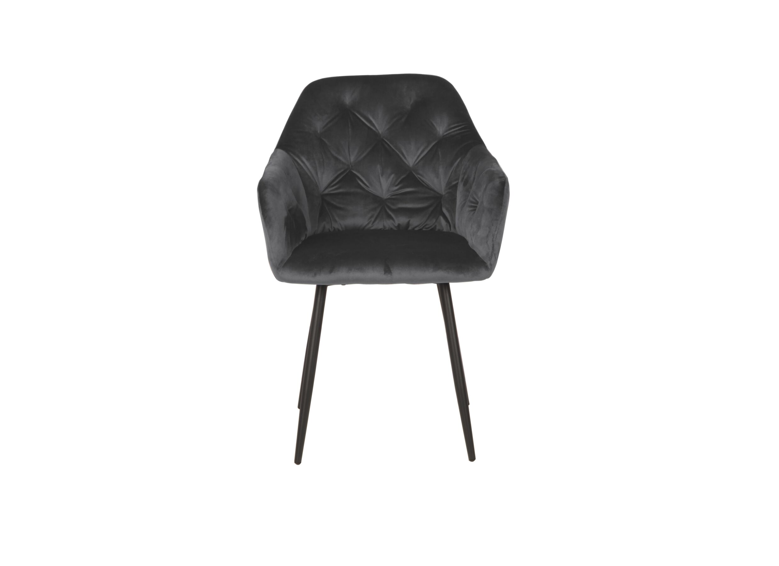 Stoel 58x60x82cm - polyestervezel - grijs