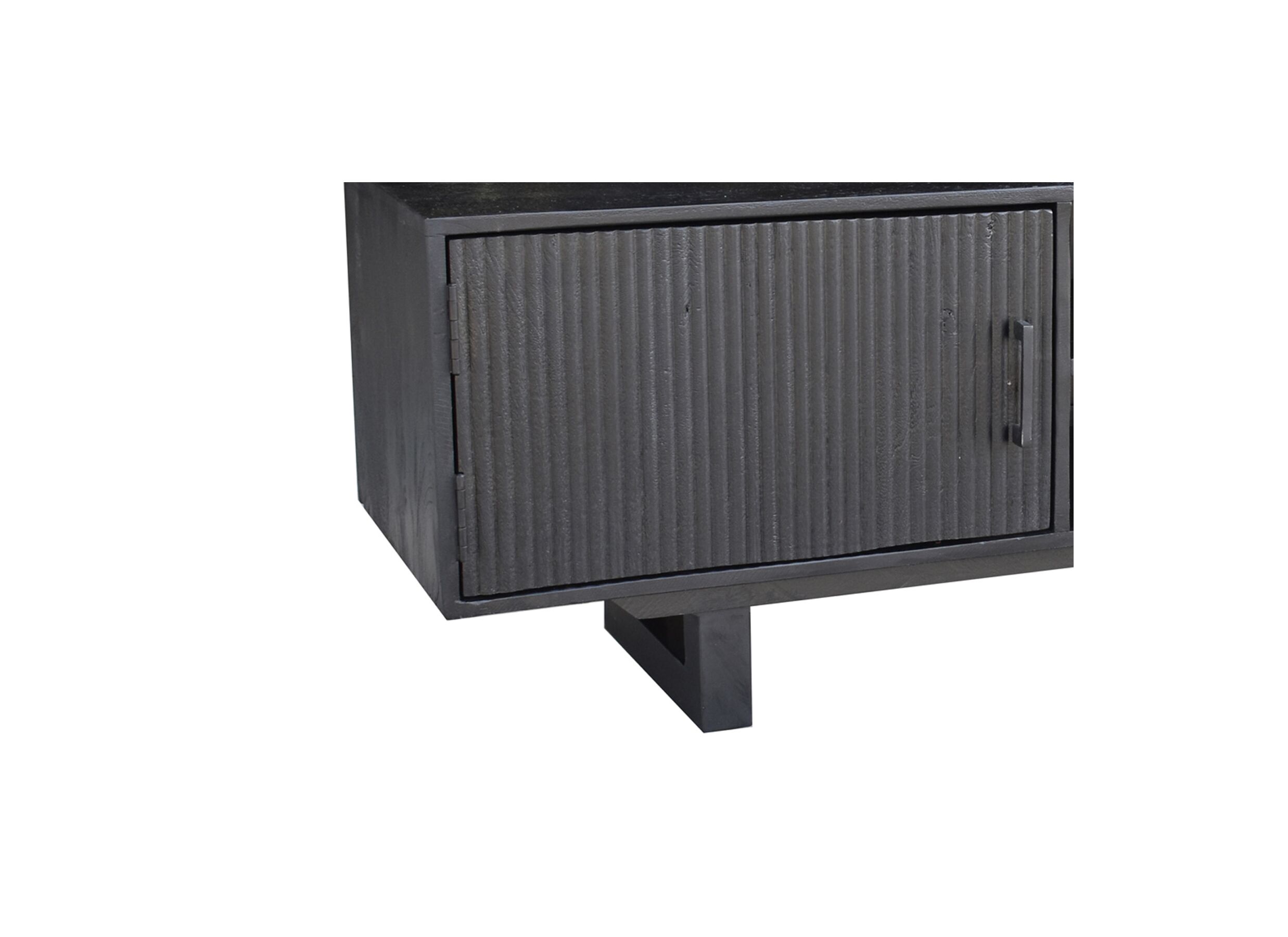Tv-meubel Monti 180cm - mango massief - zwart