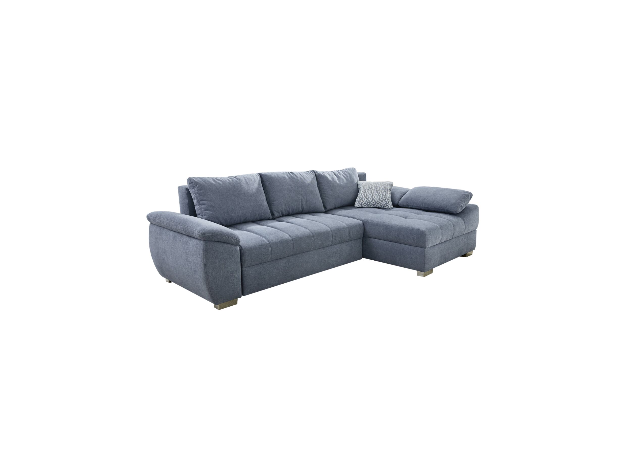 Hoeksalon Alster 268x161cm - stof - lichtblauw met bedfunctie